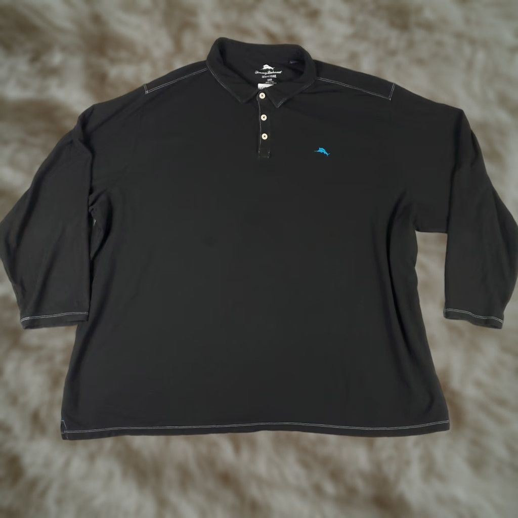 Tommy Bahama Tommy Bahama Polo Shirt Mens 5XB Black Casual Long Sleeve Polo Mens Big & Tall Polo Shirt Black Tommy Bahama Polo Shirt 5XB Long Sleeve Casual Gift Size US XXL / EU 58 / 5 - 1 Thumbnail