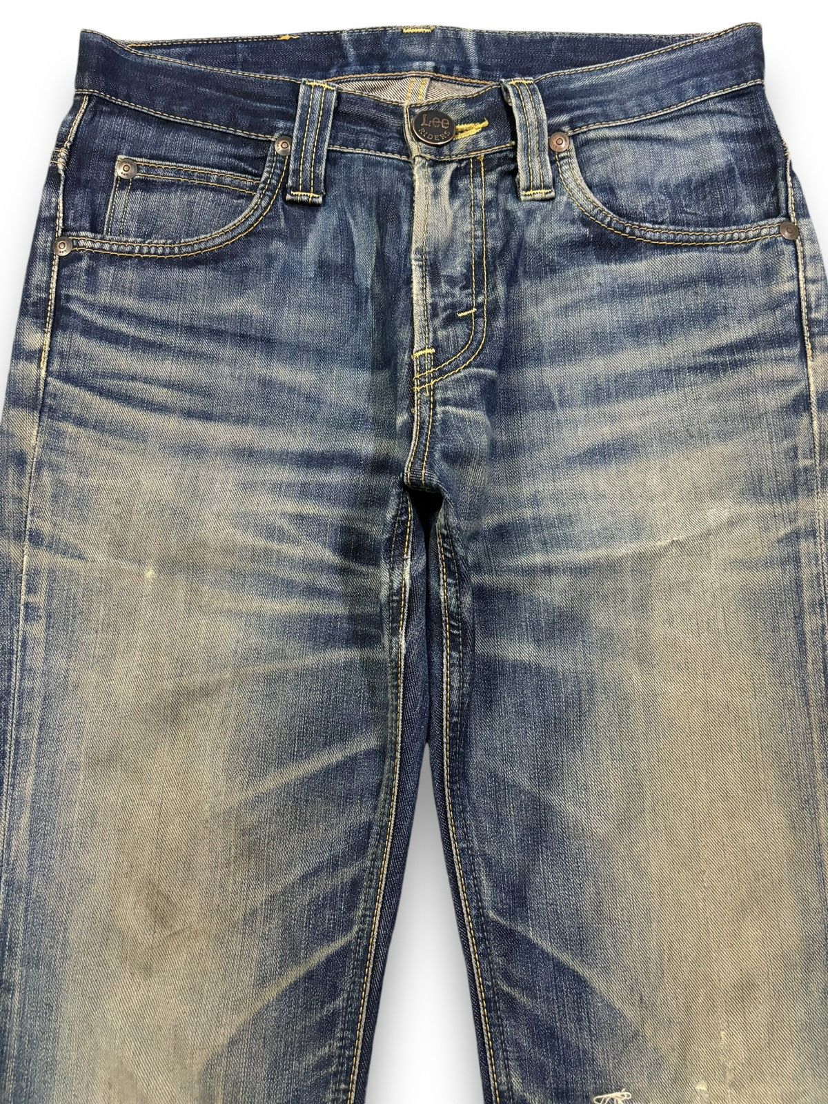Lee Vintage 90s Lee Riders Mud Wash Flare Distressed Jeans Size US 30 / EU 46 - 3 Thumbnail