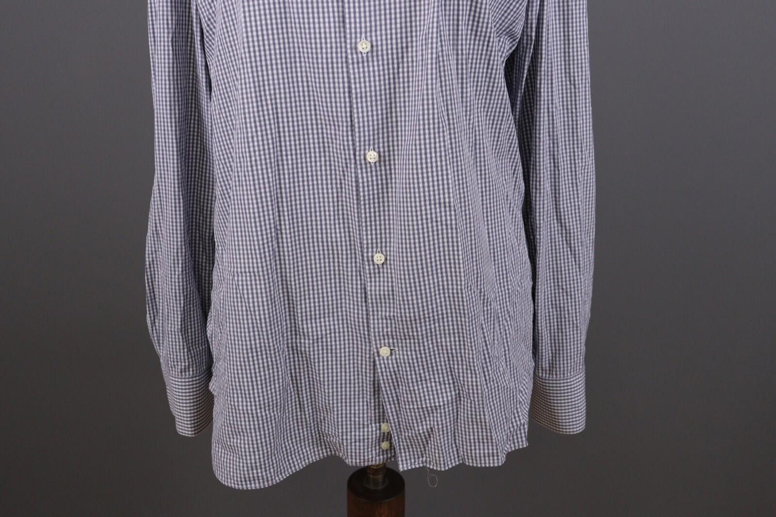 Luigi Borrelli Giampaolo Blue Check Button Down Shirt Size 40 / 15 3/4 Size US M / EU 48-50 / 2 - 3 Thumbnail