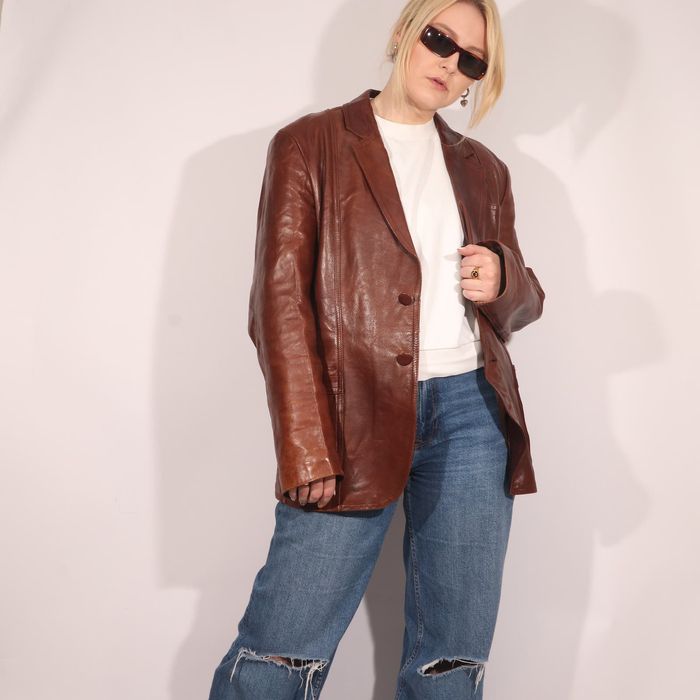 Vintage Short Leather Jacket