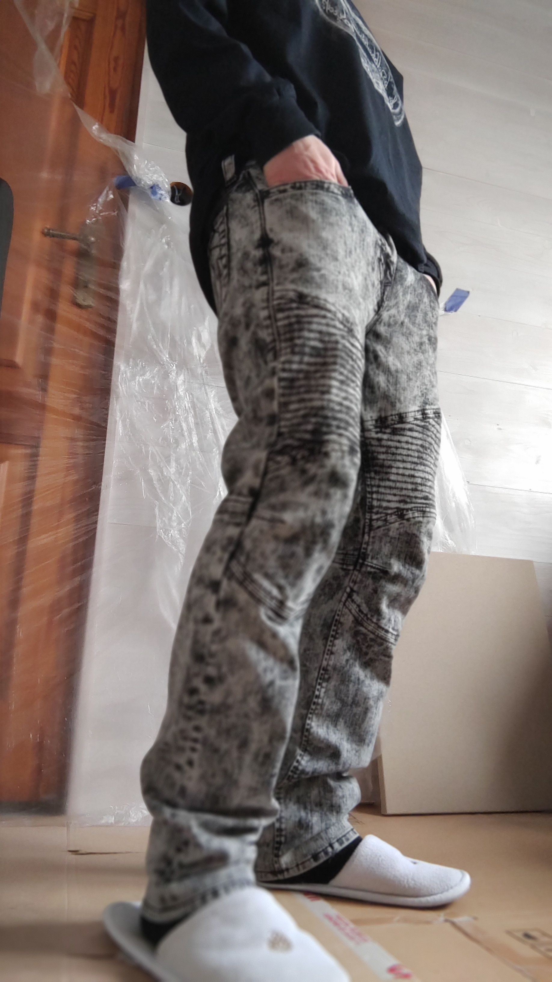 True Religion Rare 'Slim Moto' Pants True Religion Denim Goth alt Rage Neo Size US 32 / EU 48 - 13 Thumbnail
