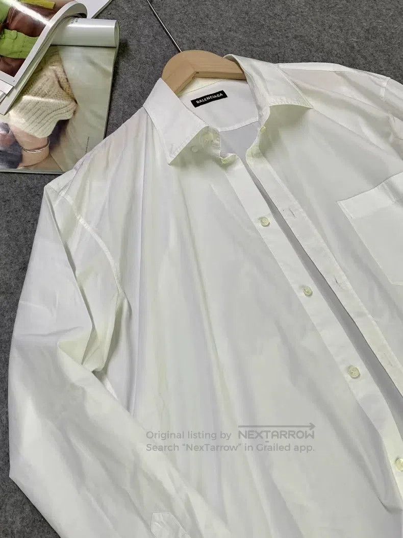Balenciaga Balenciaga size 39 Solid Color Pocket Shirt Size US S / EU 44-46 / 1 - 2 Thumbnail