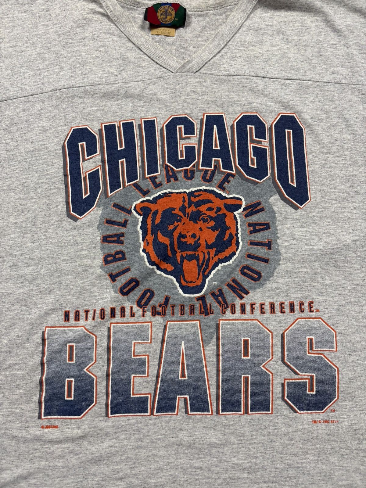NFL 1992 Chicago Bears Jostens NFL V-Neck Tee Vintage 90s USA Size US XXL / EU 58 / 5 - 4 Thumbnail