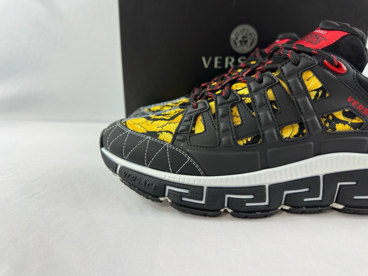 Versace Versace Trigreca 'Barocco Print - Black' Sneakers Size US 12 / EU 45 - 7 Thumbnail