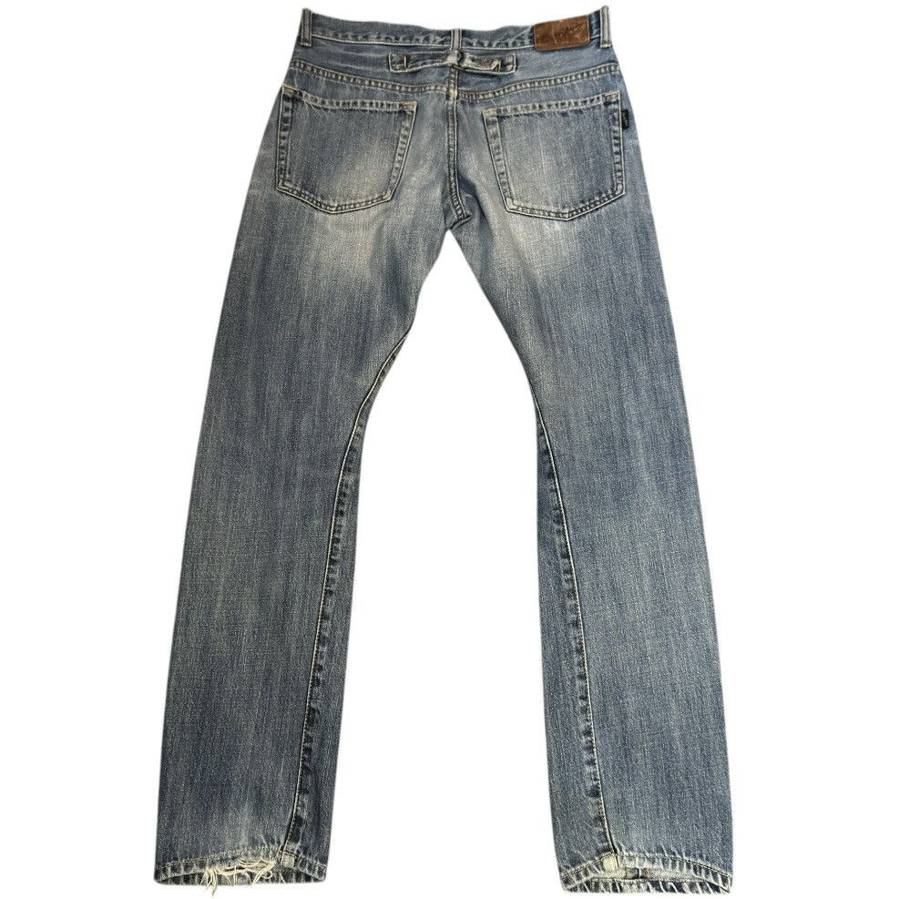 Vintage Lowys Farm Buckle Button Fly Faded Denim