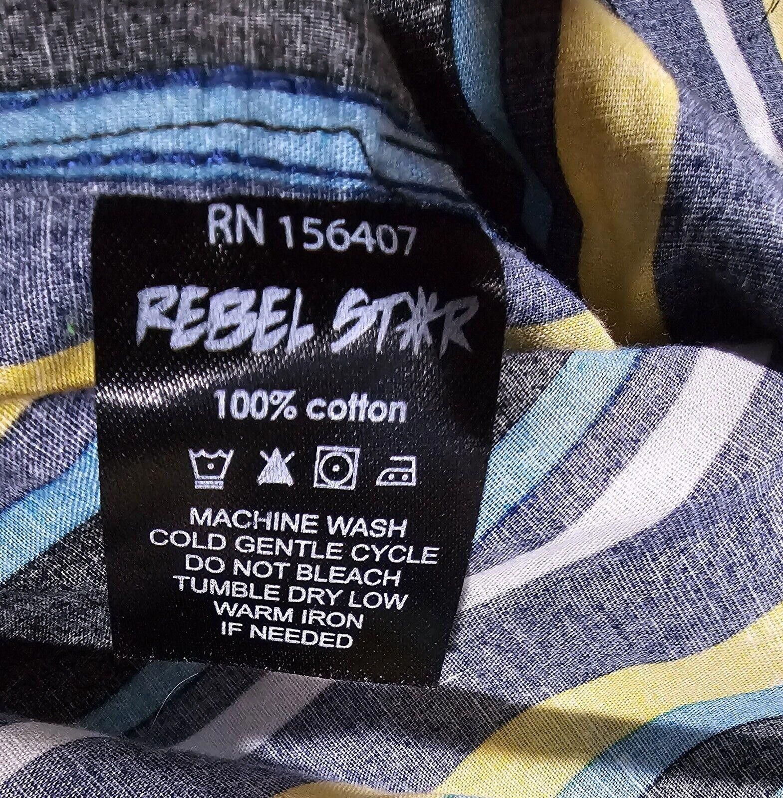 Designer rebel star the original rebel NWT striped button up shirt M Size US M / EU 48-50 / 2 - 7 Thumbnail