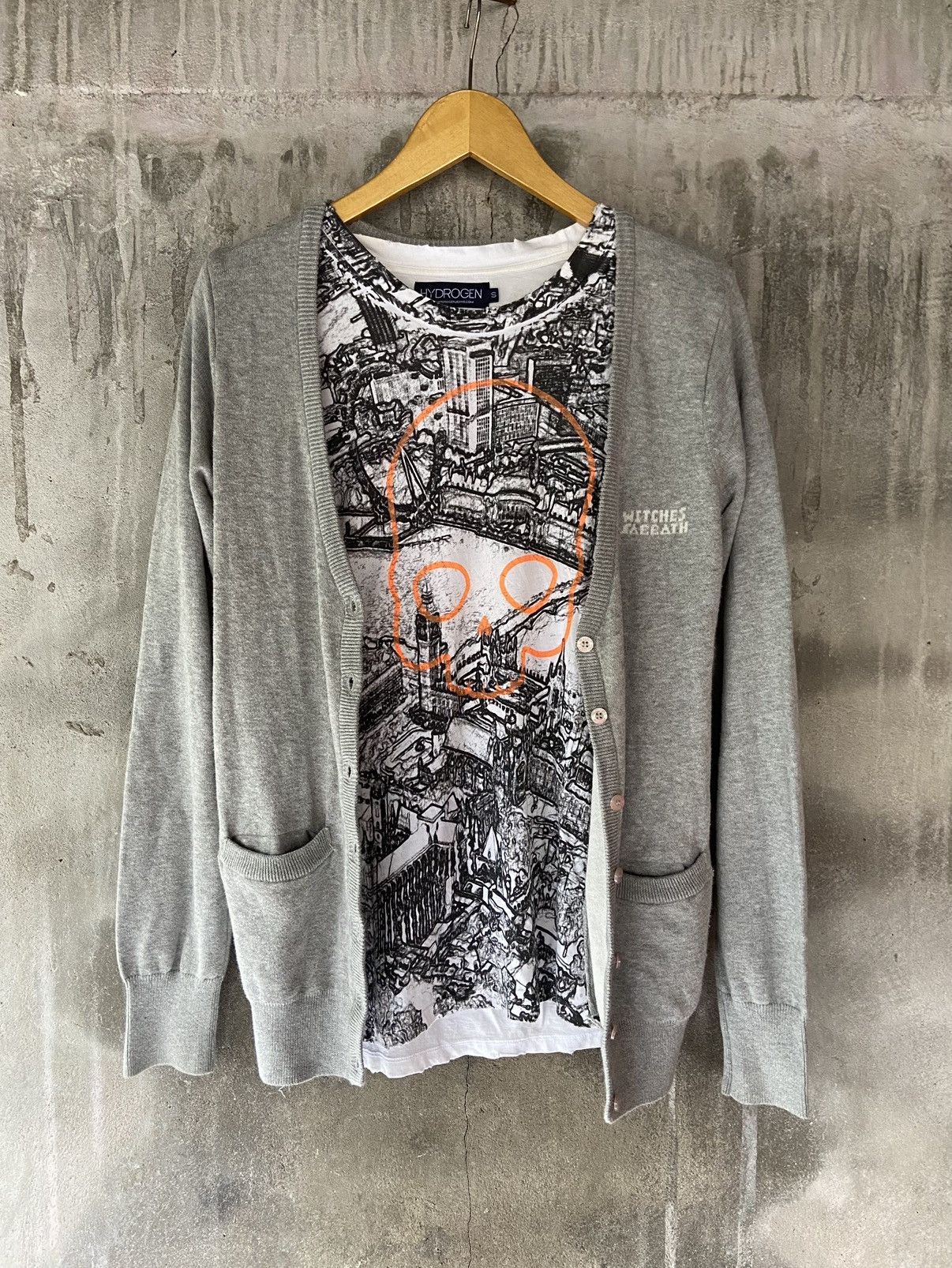 Beauty Beast × Hysteric Glamour × Japanese Brand WITCHES SABBATH MOUSSY KNIT 2 IN 1 HYDROGEN DISTRESSED TEE Size US M / EU 48-50 / 2 - 1 Thumbnail
