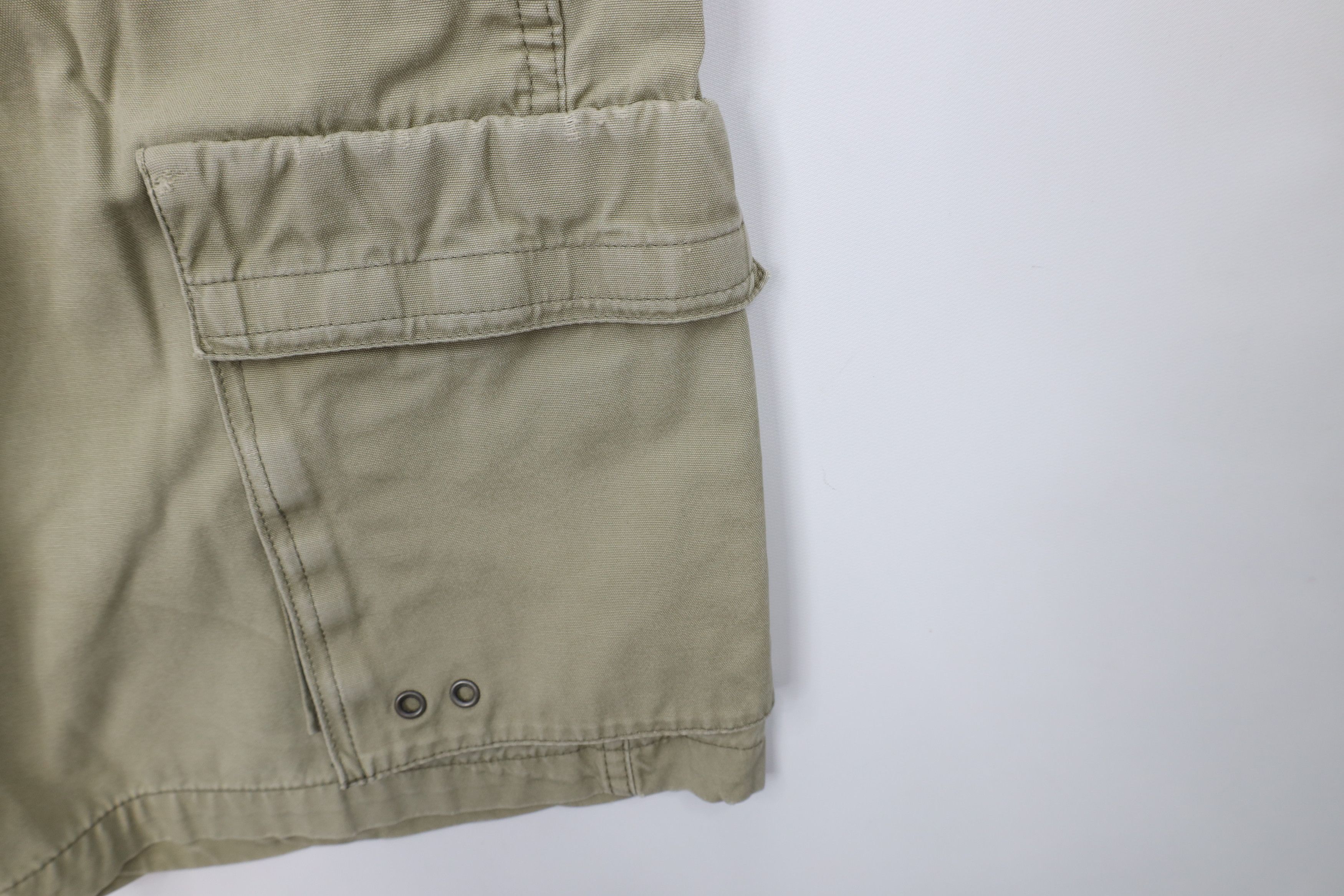 Levi's Vintage Y2K 2001 Levis L2 Big Pocket Shorts Beige Cotton Size US 32 / EU 48 - 5 Thumbnail