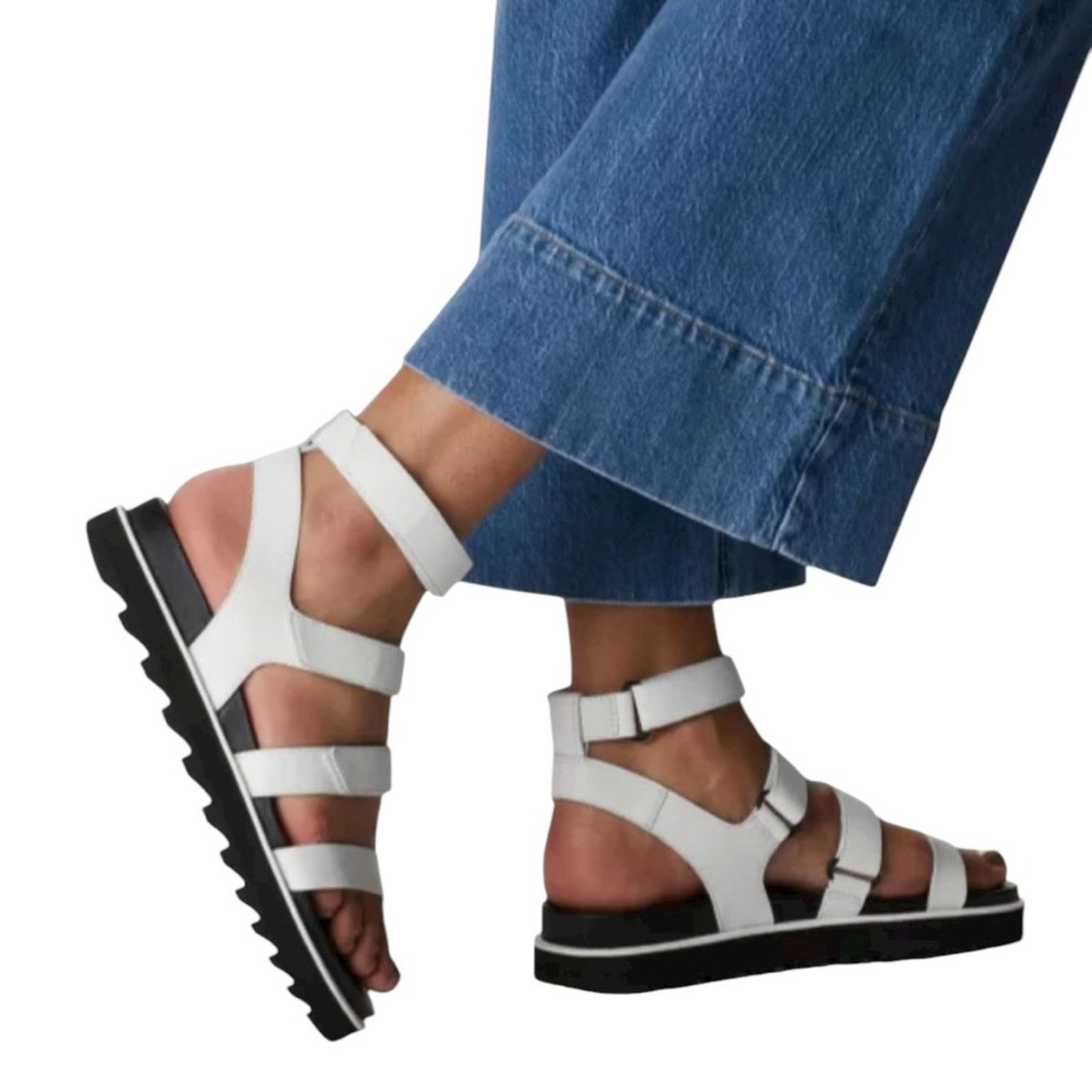 SOREL Sorel roaming multi strap sandal, sea salt & black SZ 8.5 Size US 8.5 / IT 38.5 - 1 Thumbnail