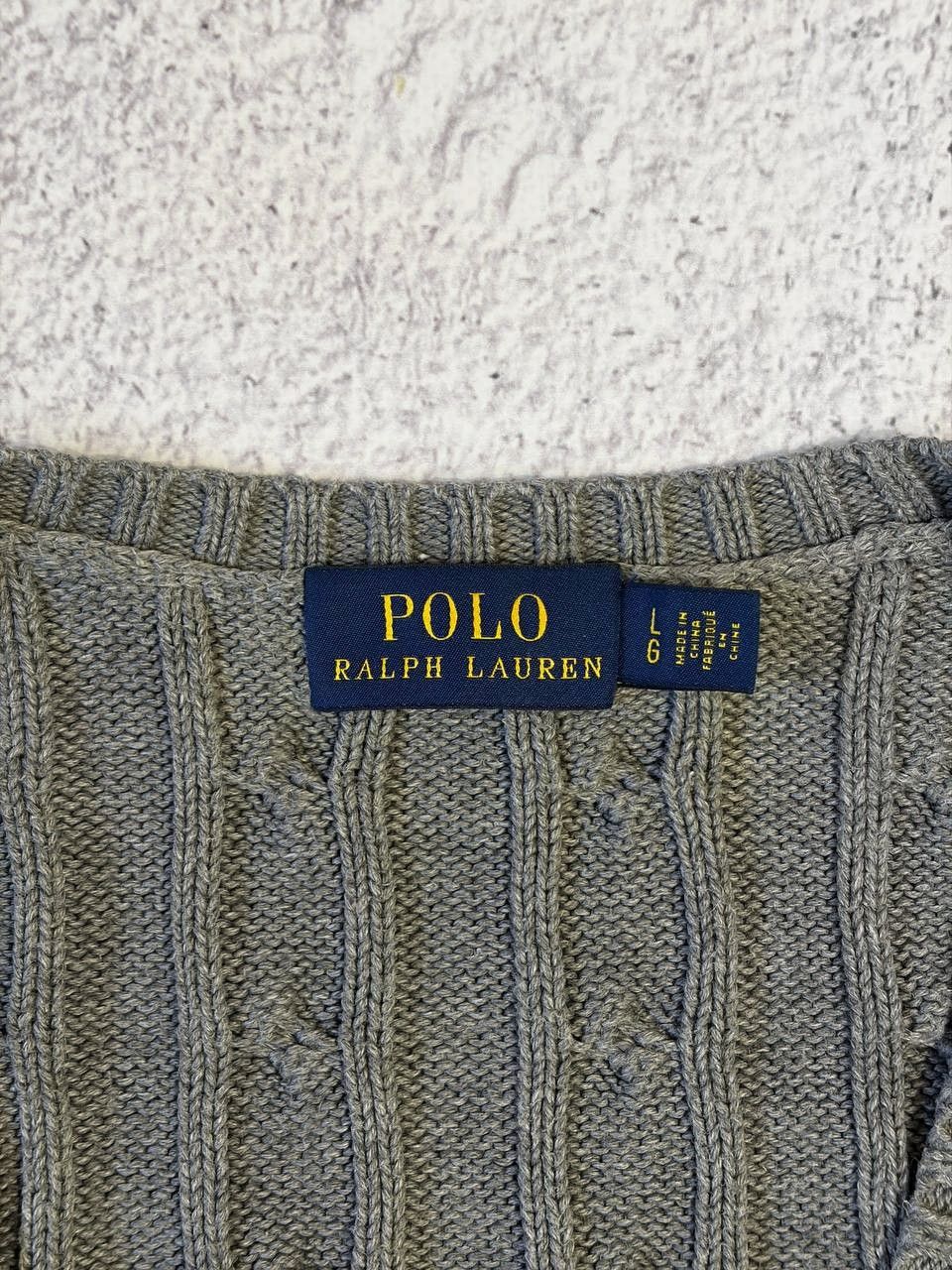 Polo Ralph Lauren Polo Ralph Lauren Braided Cable Knit V-Neck Cotton Sweater Size M / US 6-8 / IT 42-44 - 5 Thumbnail