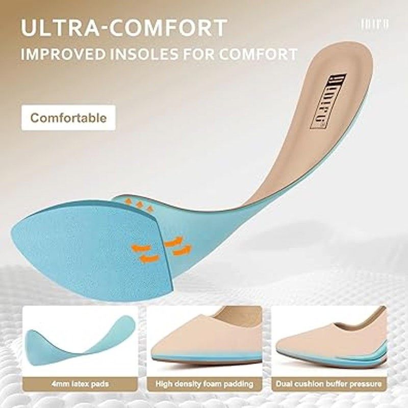 Other Idifu Women's Size 6.5 Tan 4" Heel Pointy Pumps Shoes Size US 6.5 / IT 36.5 - 2 Thumbnail