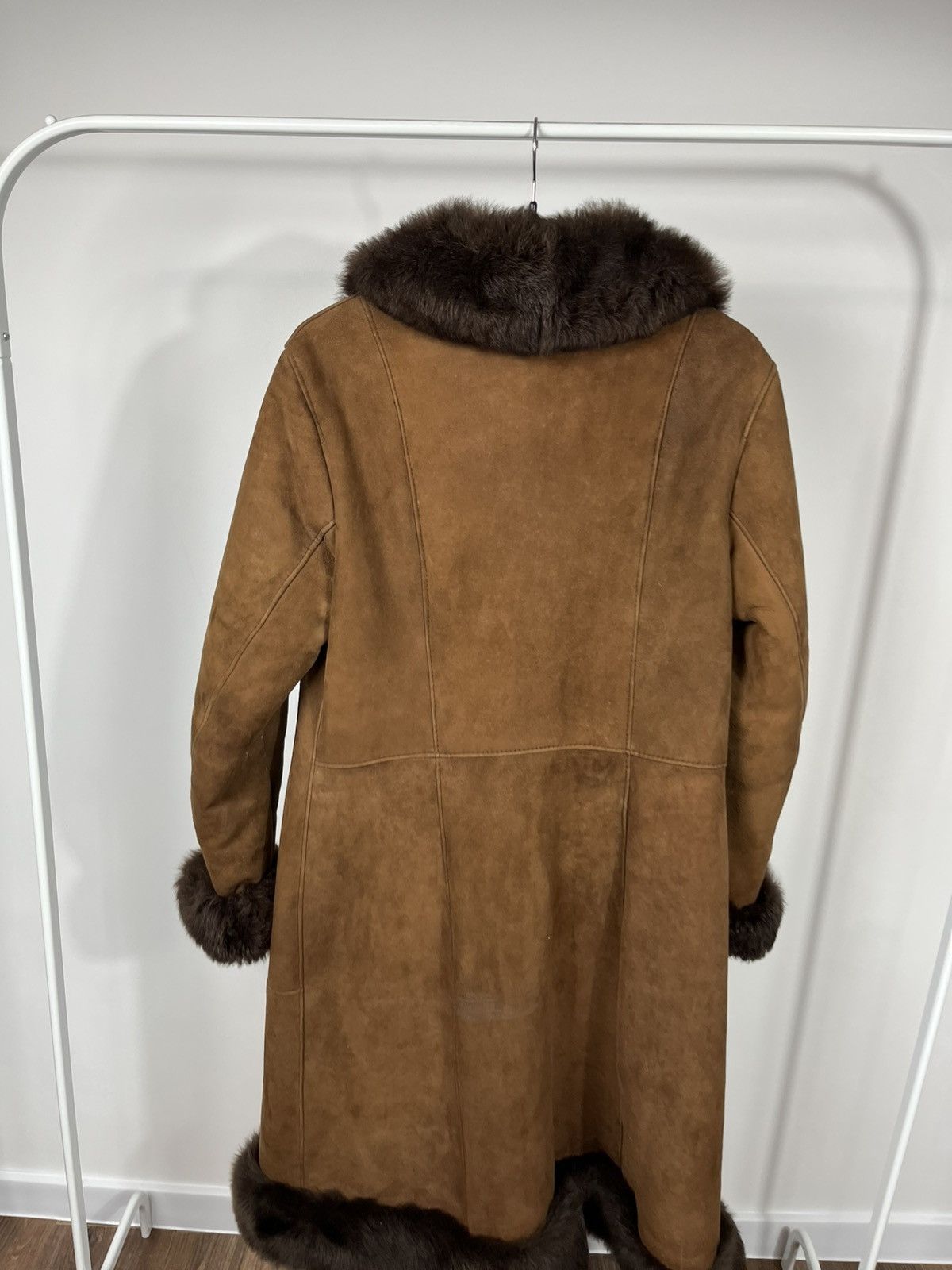 Other Vintage Brown Sheepskin Shearling Coat Real Fur Lined Women Size M / US 6-8 / IT 42-44 - 16 Thumbnail
