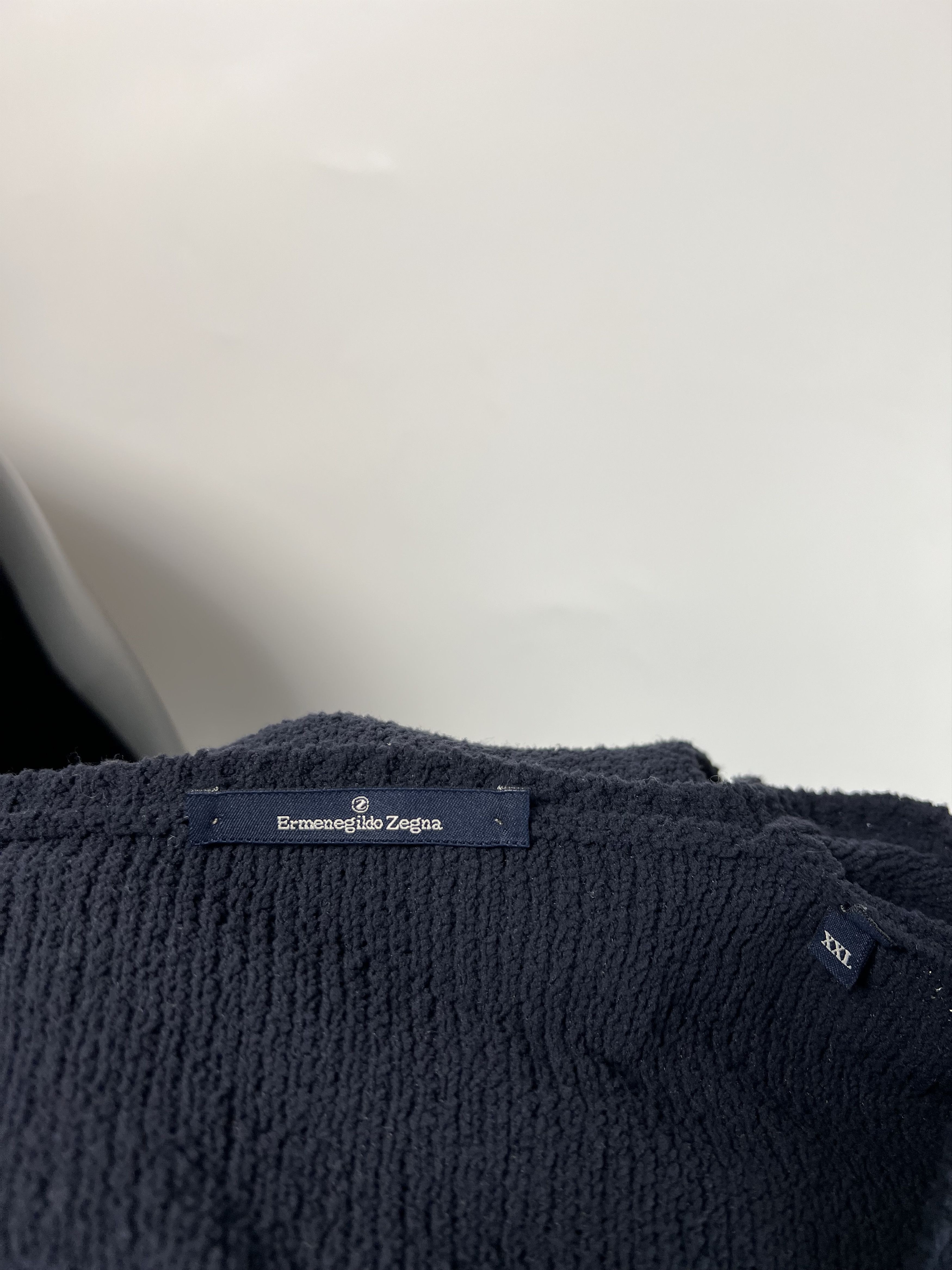 Ermenegildo Zegna Ermenegildo Zegna Men's Navy V-Neck Sweater Size XXL Size US XXL / EU 58 / 5 - 13 Thumbnail