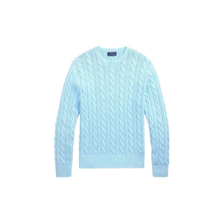 Polo Ralph Lauren Polo Ralph Lauren SS25 Men's Blue Cable Knit Sweater Size US XL / EU 56 / 4 - 1 Thumbnail