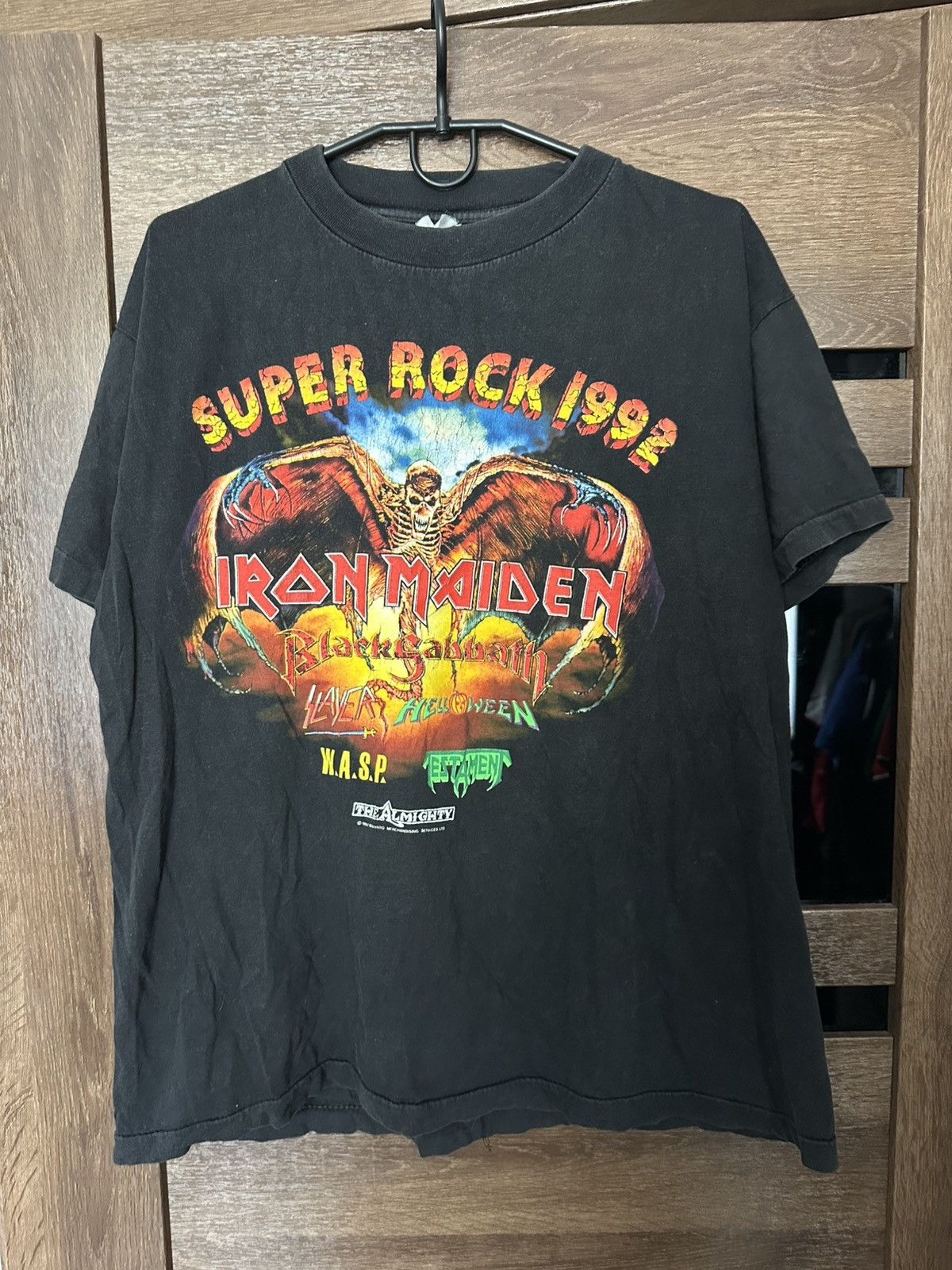 Band Tees 1992 Super Rock Mannheim Vintage Band T-Shirt Tee Slayer Size US L / EU 52-54 / 3 - 1 Thumbnail