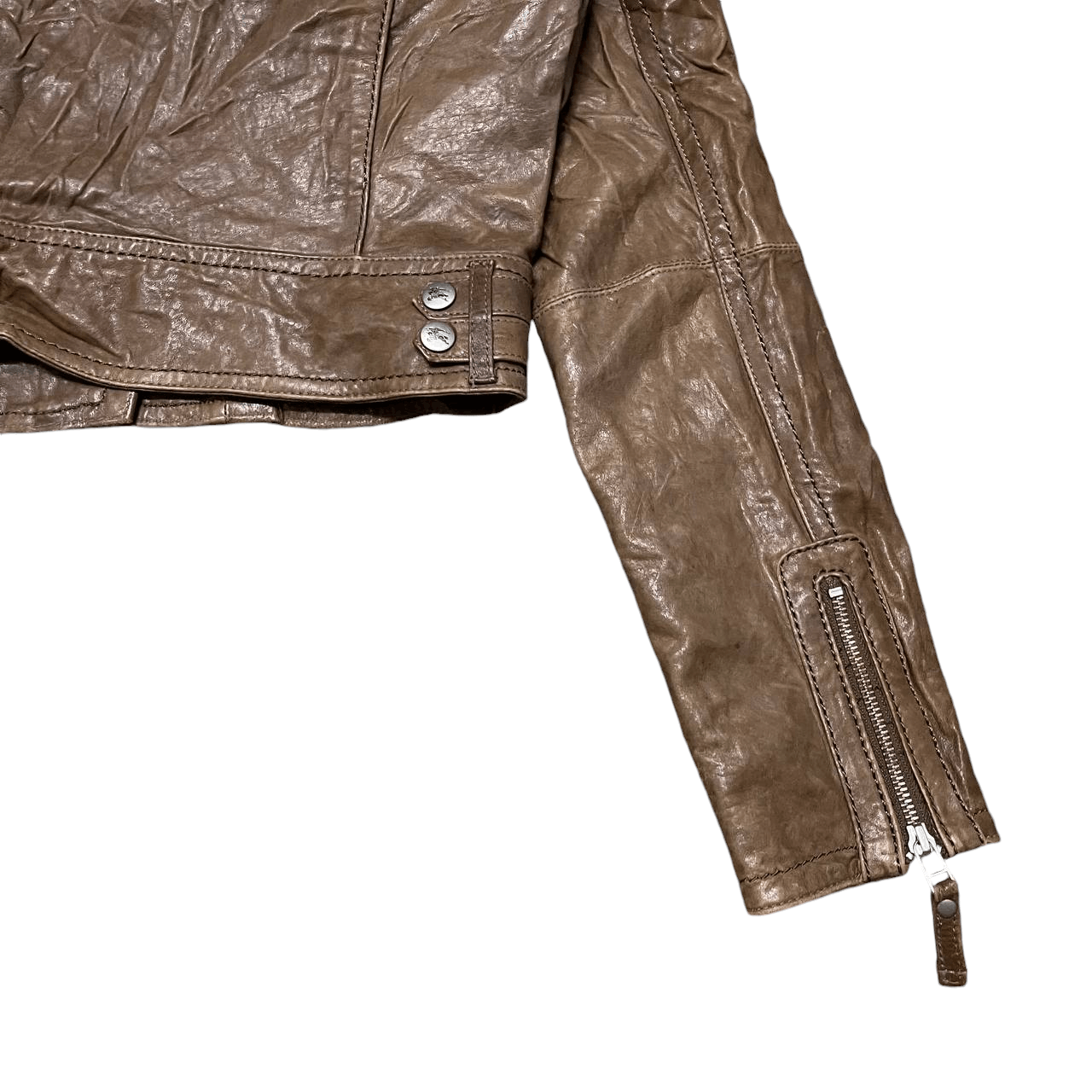 Vintage Burberry Blue Label Nova Check Leather Rider Jacket