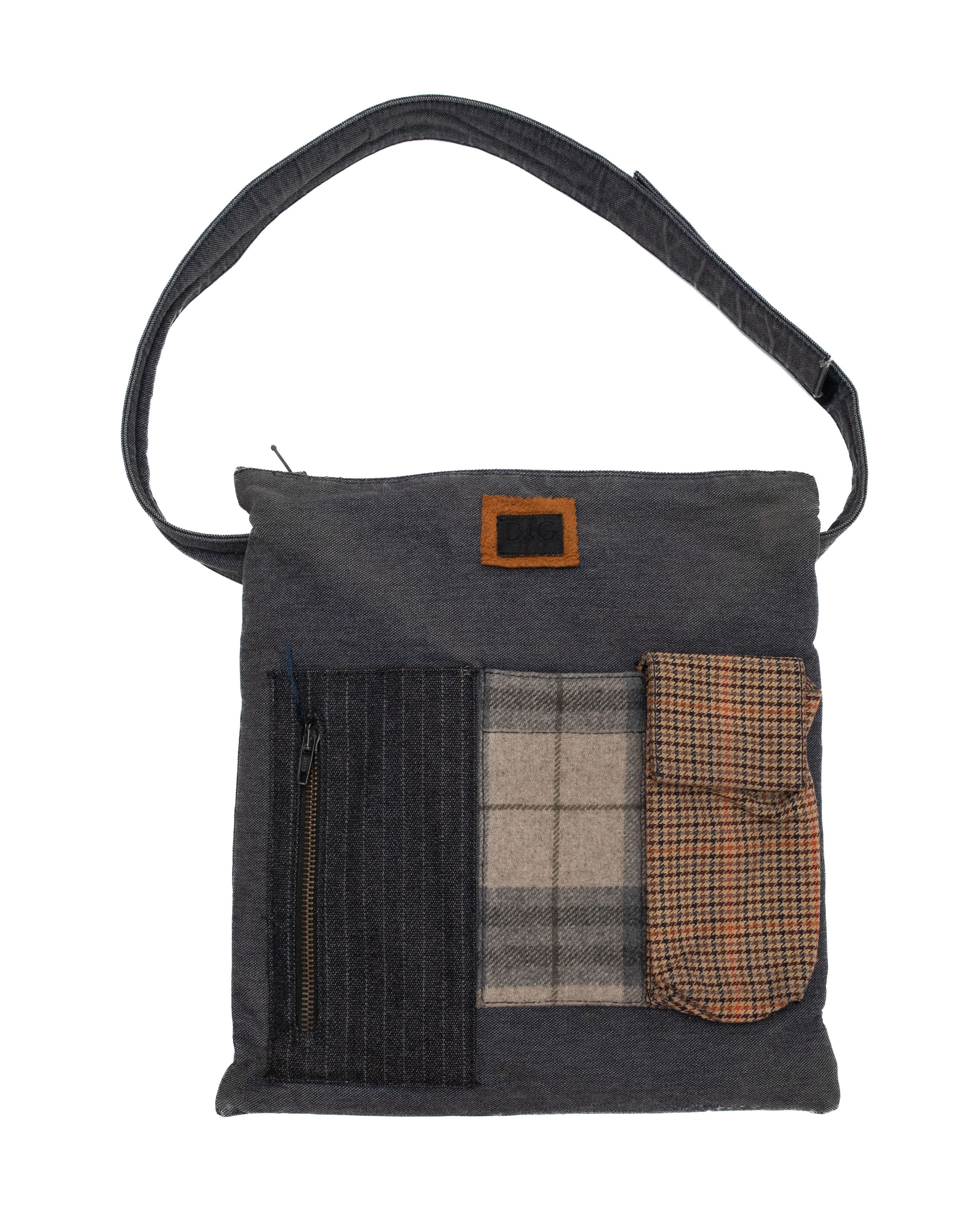 Dolce & Gabbana DOLCE & GABBANA Vintage 90s Patchwork Denim Waist Bag Size ONE SIZE - 1 Thumbnail