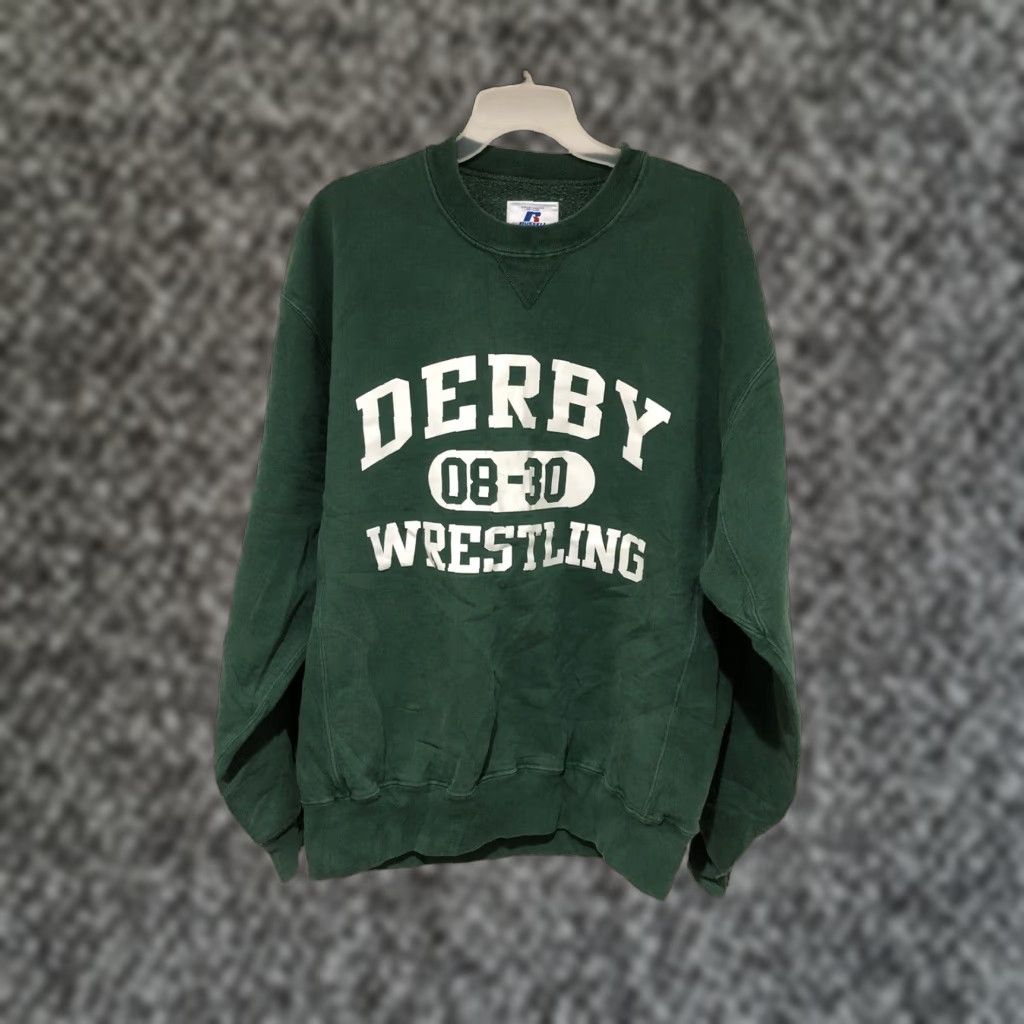 Russell Athletic VINTAGE Russell Athletic Pro 10 Sweatshirt Green Reverse Weave L Mens 90s Derby Size US L / EU 52-54 / 3 - 1 Thumbnail