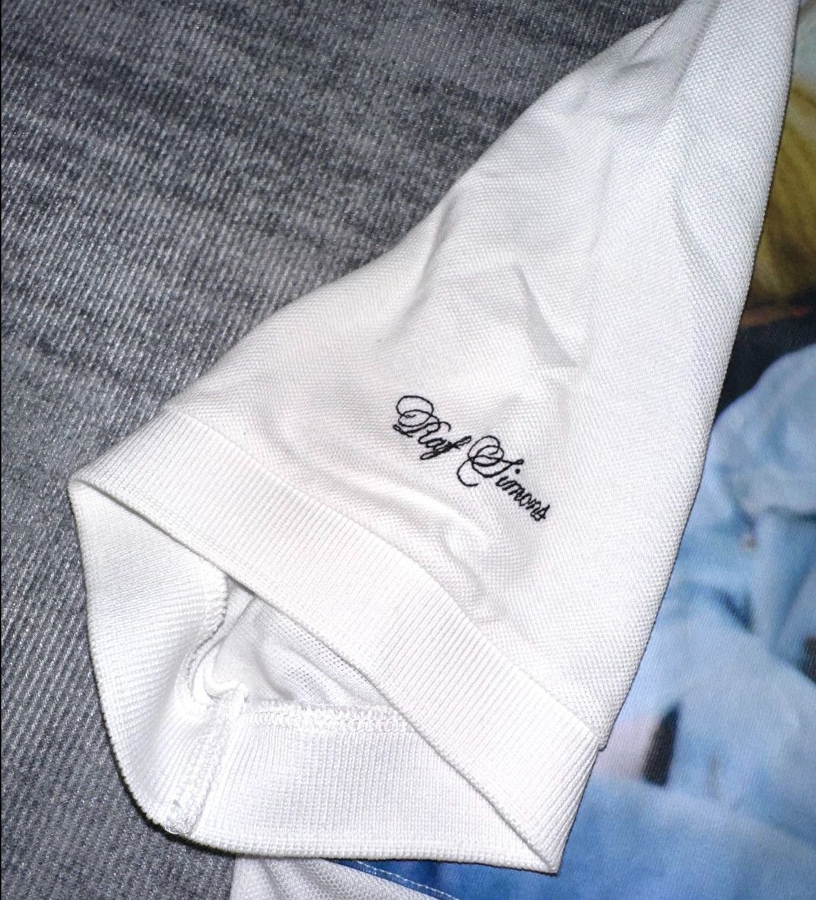 Raf Simons X Fred Perry Co-Branded Printed Appliqué Polo Short Sleeve- Size US L / EU 52-54 / 3 - 4 Thumbnail