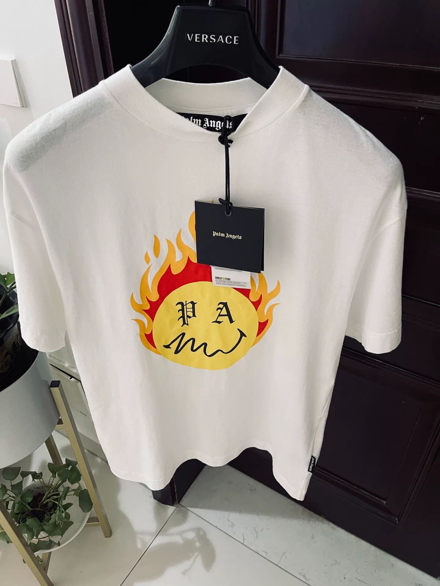 Palm Angels Palm Angels Flame Logo Short Sleeve Tee Size US M / EU 48-50 / 2 - 1 Thumbnail