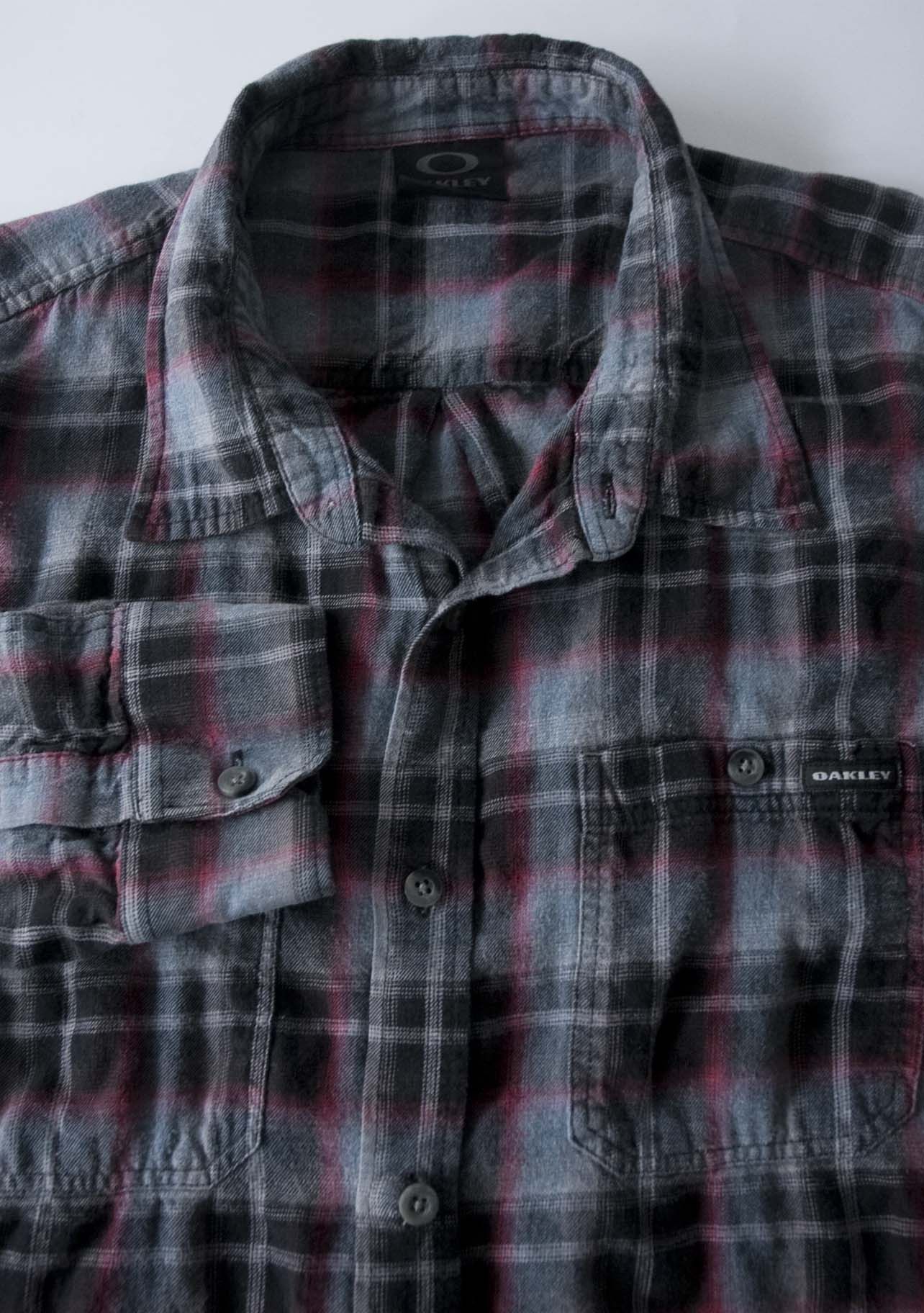 Oakley Oakley Shirt Flannel Size L/XL Gray Size US XL / EU 56 / 4 - 2 Thumbnail