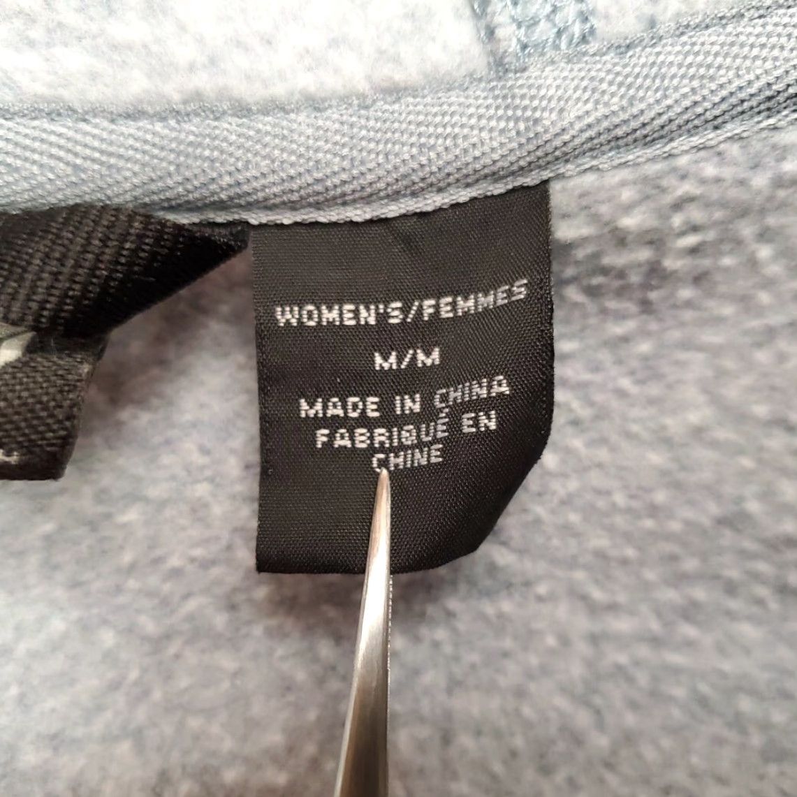 Mountain Hardwear VINTAGE Mountain Hardware Jacket Women M Gray Blue Hooded Knit Fleece Outdoor Gorp Size M / US 6-8 / IT 42-44 - 4 Thumbnail