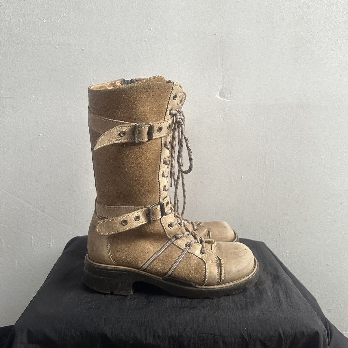 New Rock Fort Rae Bew rock style punk Leather knee High Boots Size US 9 / IT 39 - 1 Thumbnail