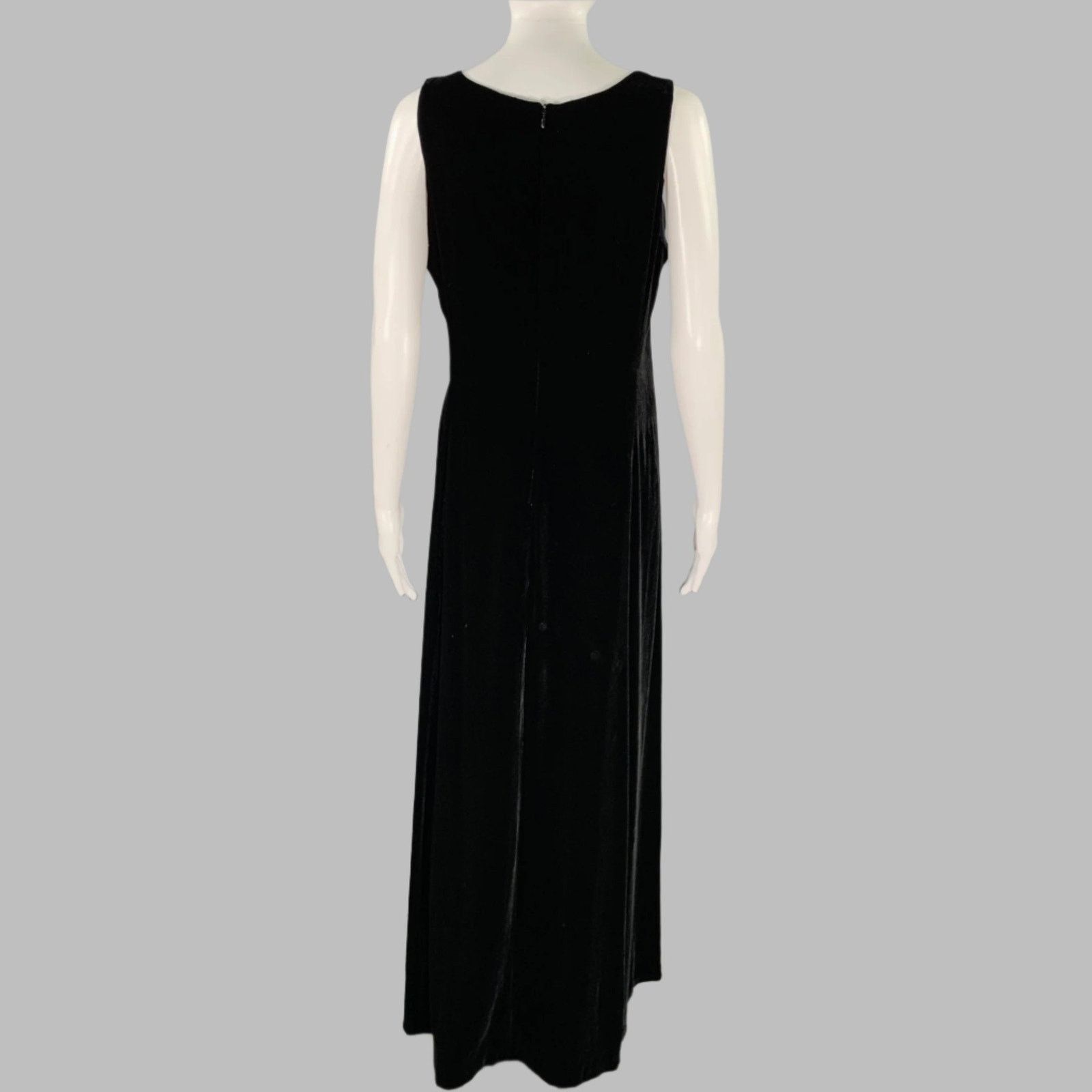 Other MARGARET OLEARY Size M Black Velvet Sleeveless Long Dress Size M / US 6-8 / IT 42-44 - 3 Thumbnail