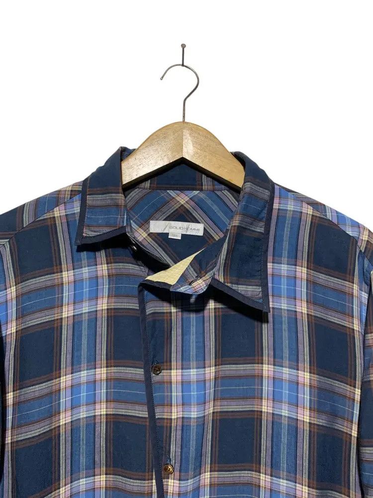 Solid Homme Solid Homme x wooyoungmi asymmetrical blue check shirt Size US M / EU 48-50 / 2 - 4 Thumbnail