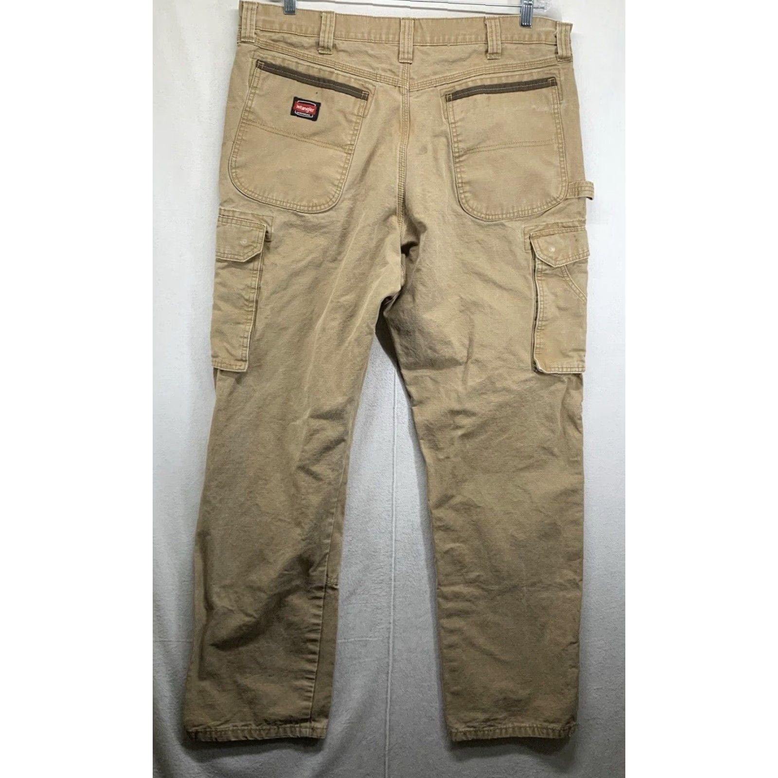 Wrangler Vintage Wrangler Riggs Cargo Pants Men 38x34 Workwear Brown Canvas Ripstop Comfortable Size US 38 / EU 54 - 2 Thumbnail