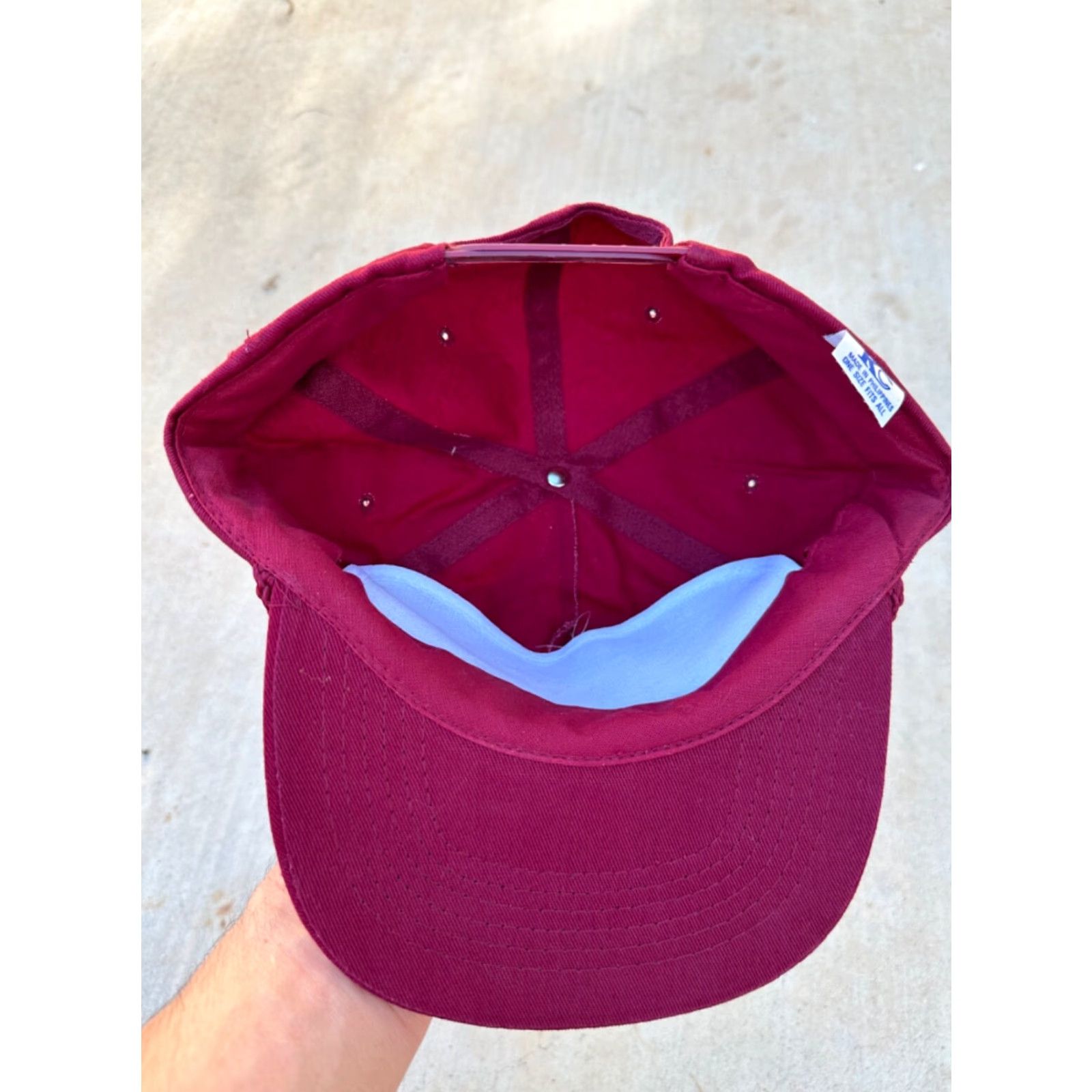 Vintage VINTAGE KC CAPS Trucker Hat Snapback Rope Cap Dog RKNC Newfoundland Club Men One Size Maroon City Snapback Mens Size ONE SIZE - 4 Thumbnail