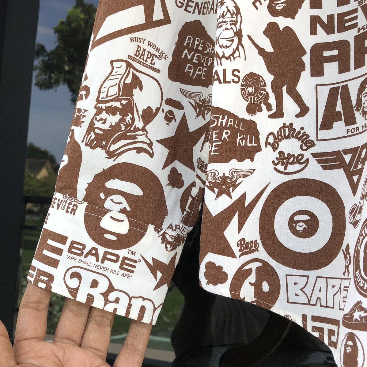 Bape Newspaper Logo Button Up Shirt Size US M / EU 48-50 / 2 - 16 Thumbnail