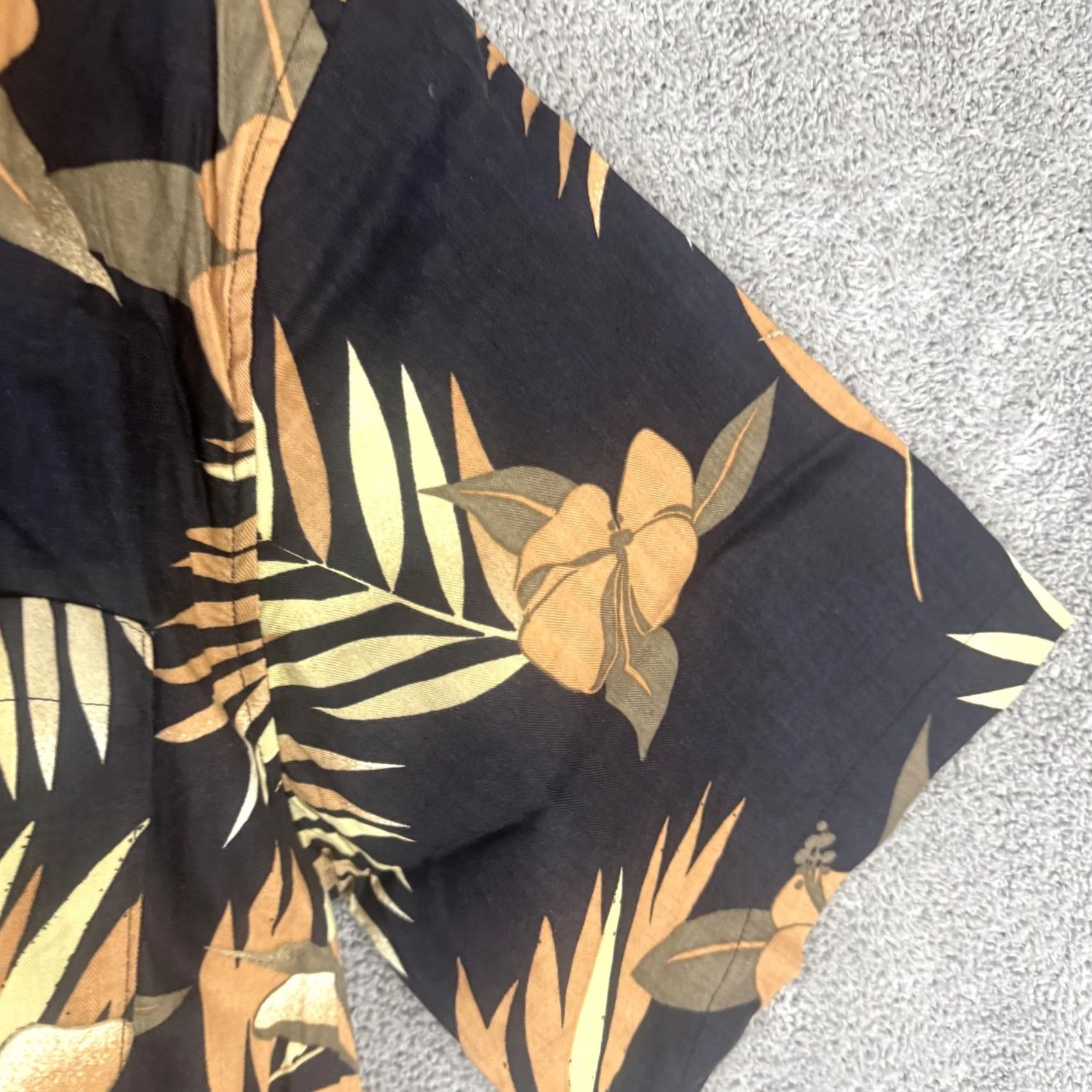 Vintage Caribbean Joe Shirt Mens XL Black Hawaiian Short Sleeve Button Front Tropical Floral Size US XL / EU 56 / 4 - 3 Thumbnail