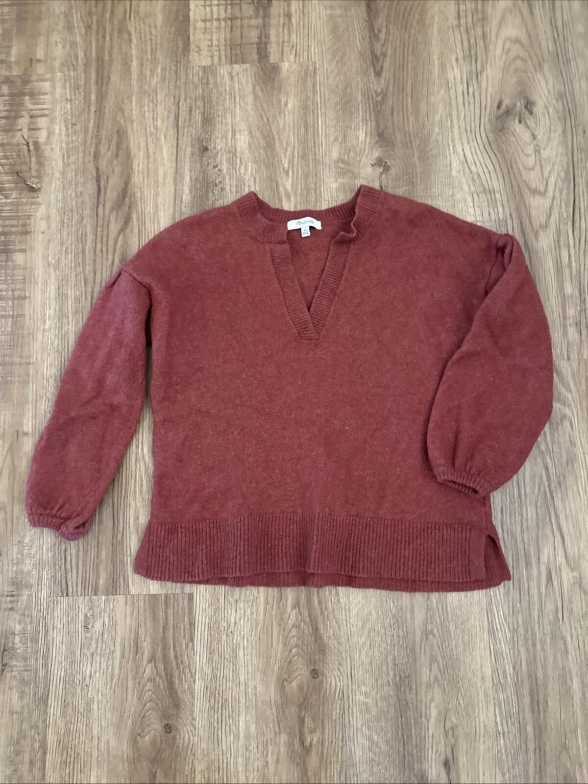 Madewell Madewell Wiltshire V-Neck Pullover Sweater rust red wool Size XS / US 0-2 / IT 36-38 - 6 Thumbnail