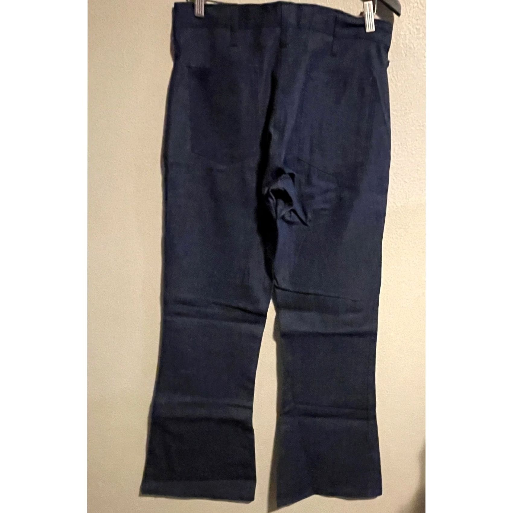 Vintage Vtg United Garment Workers of America Work Utility Flared Pants Button Fly Pants Blue 34 Mens Size US 34 / EU 50 - 2 Thumbnail