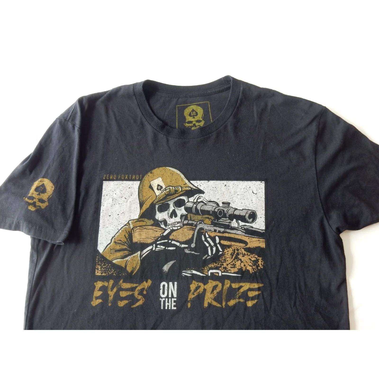 Vintage Zero Fox Trot T-Shirt Men L Eyes On The Prize Black Cotton Short Sleeve Graphic Print Shirt Mens Size US L / EU 52-54 / 3 - 2 Thumbnail