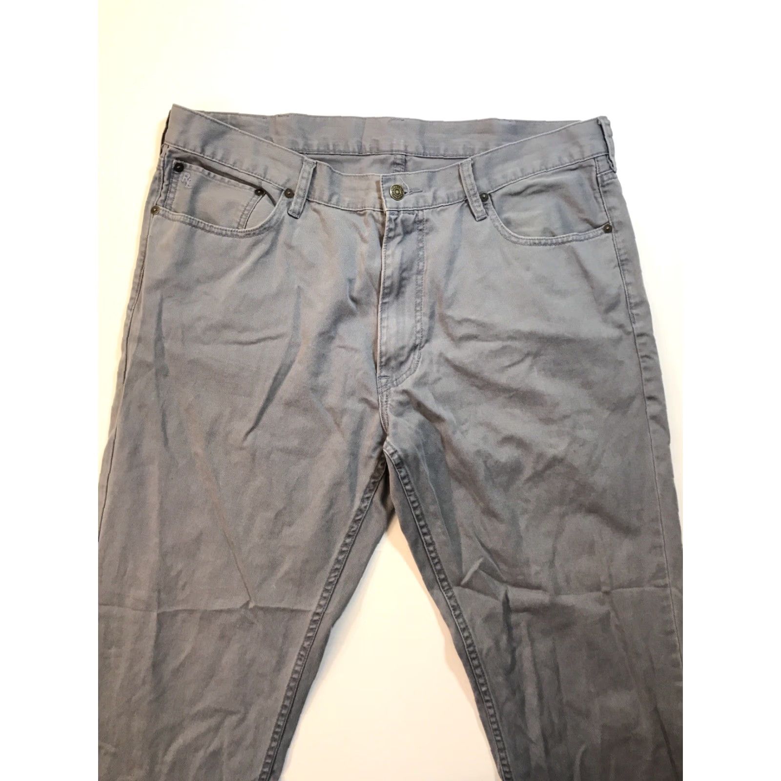 Polo Ralph Lauren VINTAGE Polo Ralph Lauren Mens Pants Chino 38x30 Flat Front Belt Loops Khaki Blue 90s Designer Workwear Mens Size US M / EU 48-50 / 2 - 4 Thumbnail