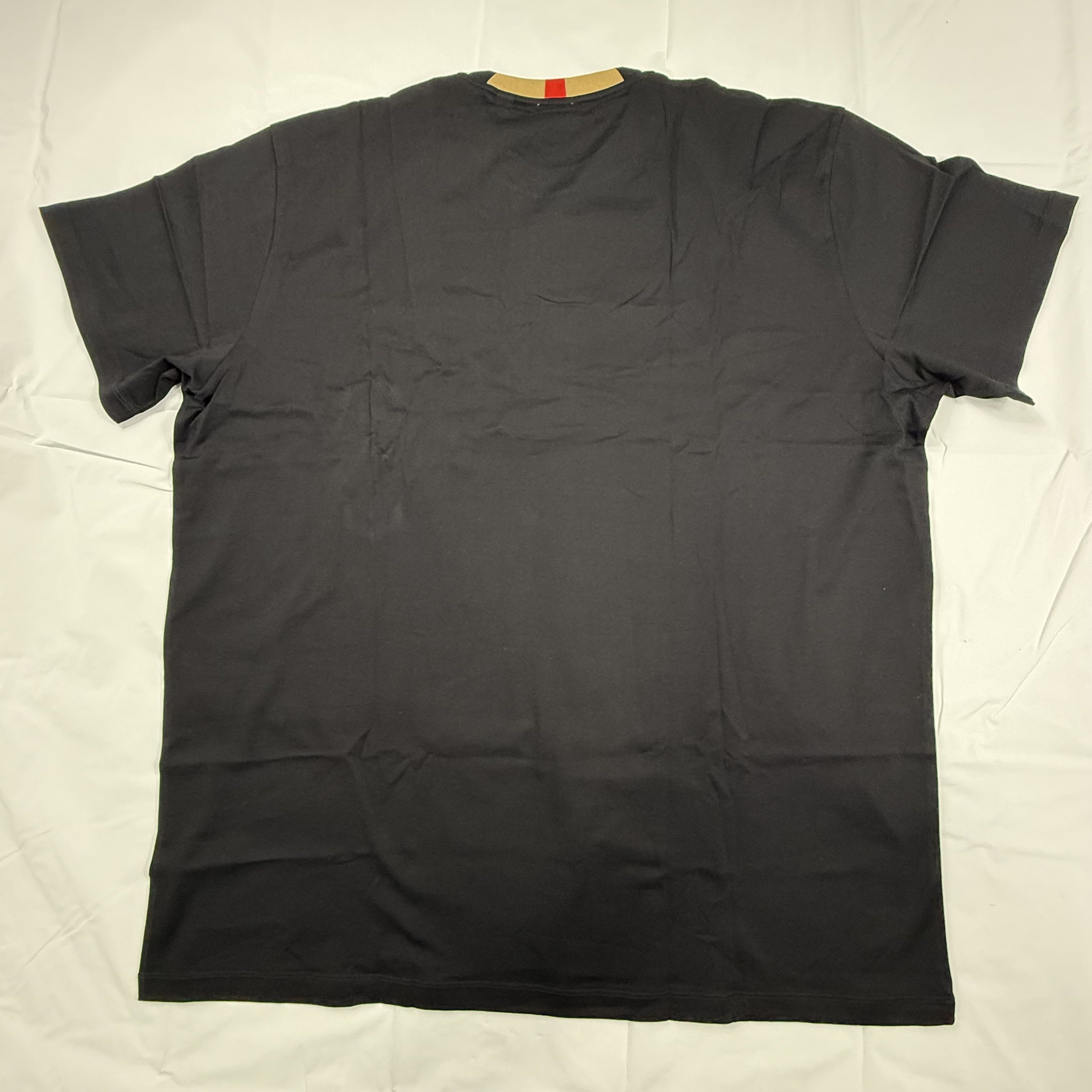 Burberry Burberry Jayson Cotton Logo T-Shirt Striped Ribbed Collar XL Size US XL / EU 56 / 4 - 13 Thumbnail