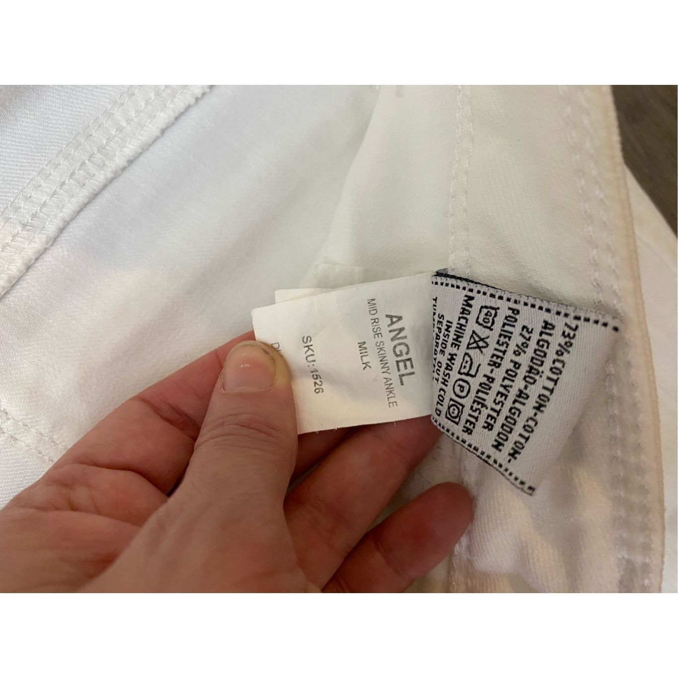 DL1961 DL1961 Angel Mid Rise Skinny Ankle Jeans in Milk White, Size Size 27" / US 4 / IT 40 - 7 Thumbnail