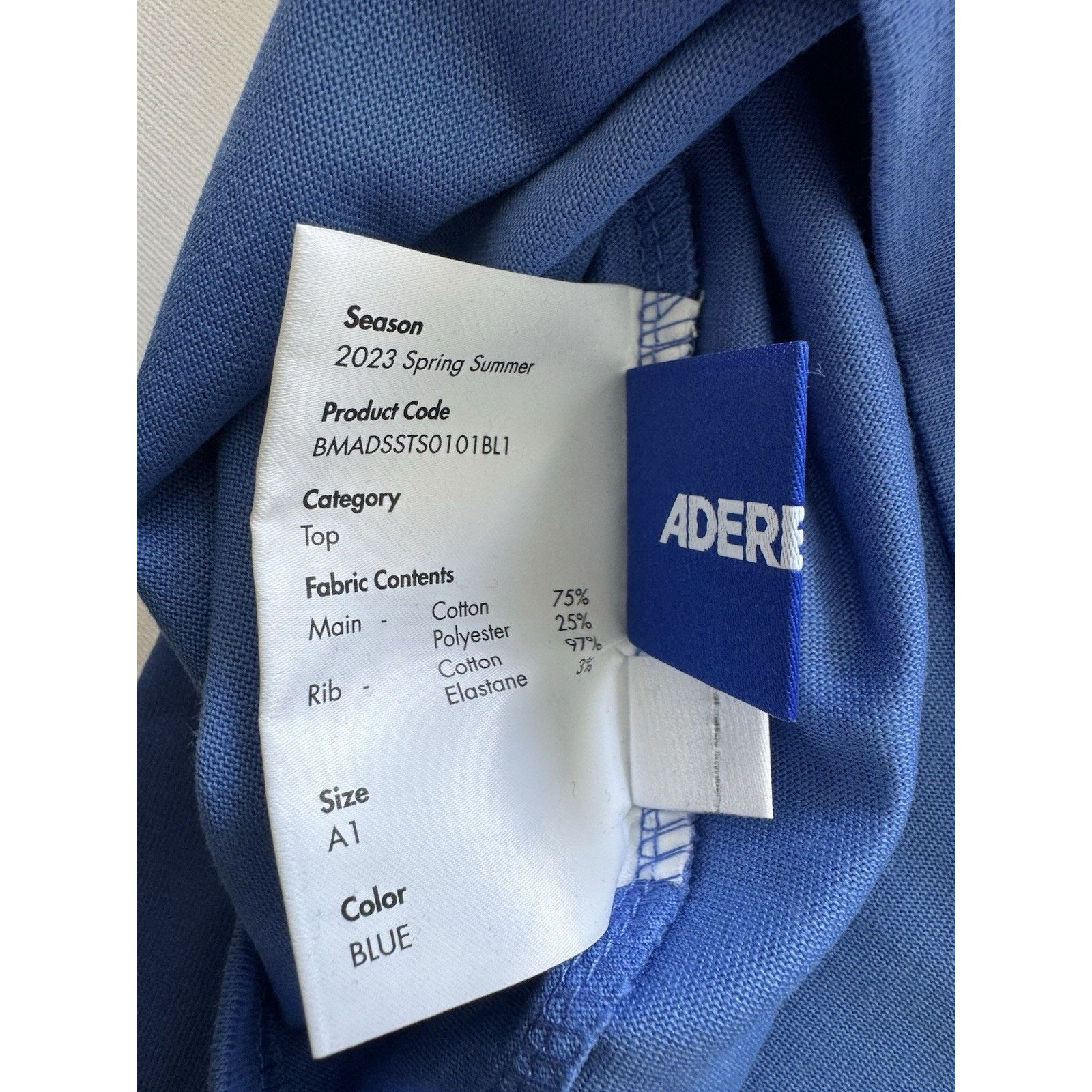 Ader Error ADER ERROR Blue Dancy T-Shirt Size A1 Blue NWT small Size US S / EU 44-46 / 1 - 6 Thumbnail