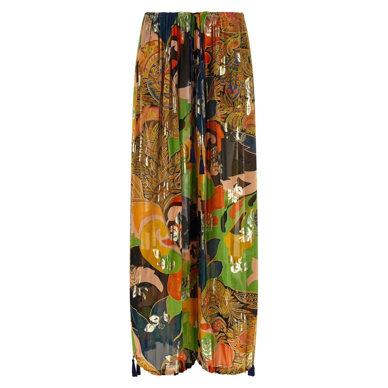 ETRO Multicolor Paisley Silk Pants New & Authentic (Women's