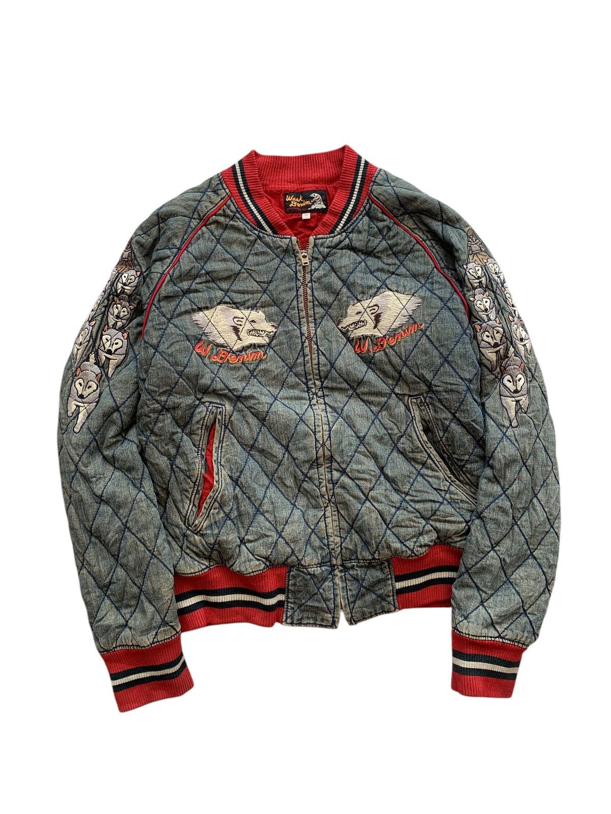 🔥WASK DENIM LONE WOLF SUKAJAN JACKETS