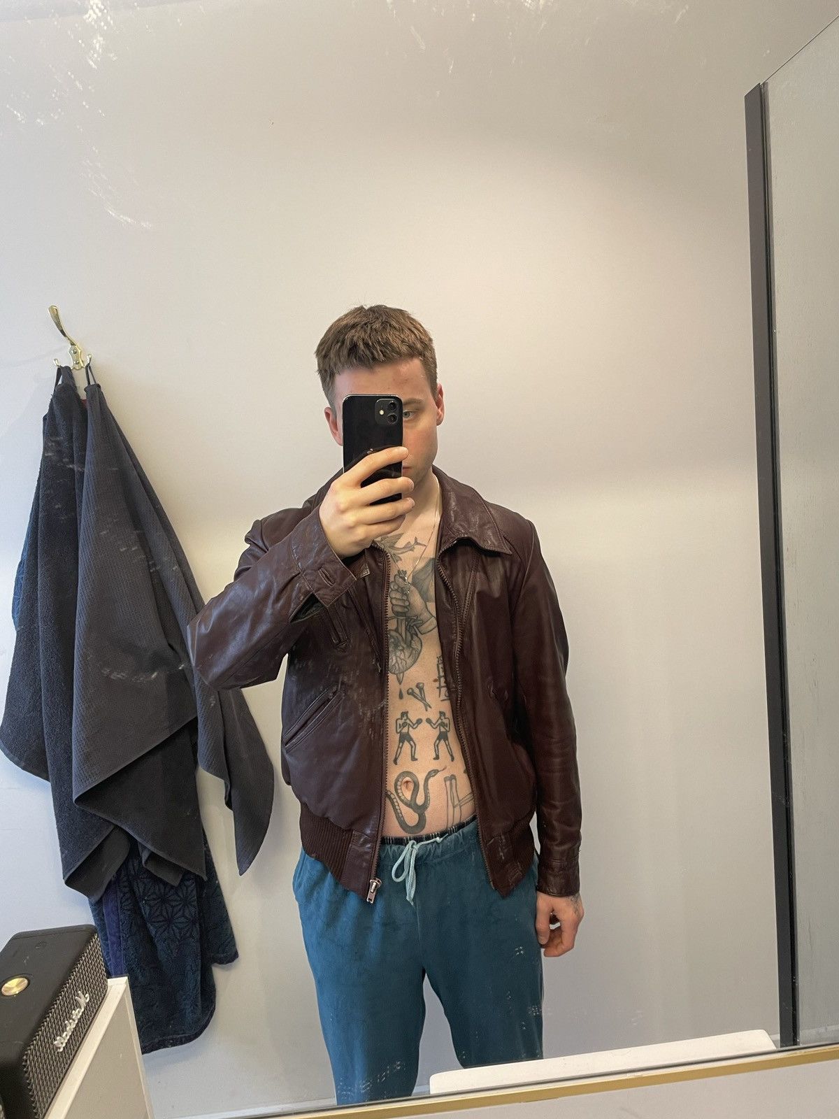 Genuine Leather Genuine Leather Vintage Pilot Bomber Jacket High Quality Size US L / EU 52-54 / 3 - 2 Thumbnail