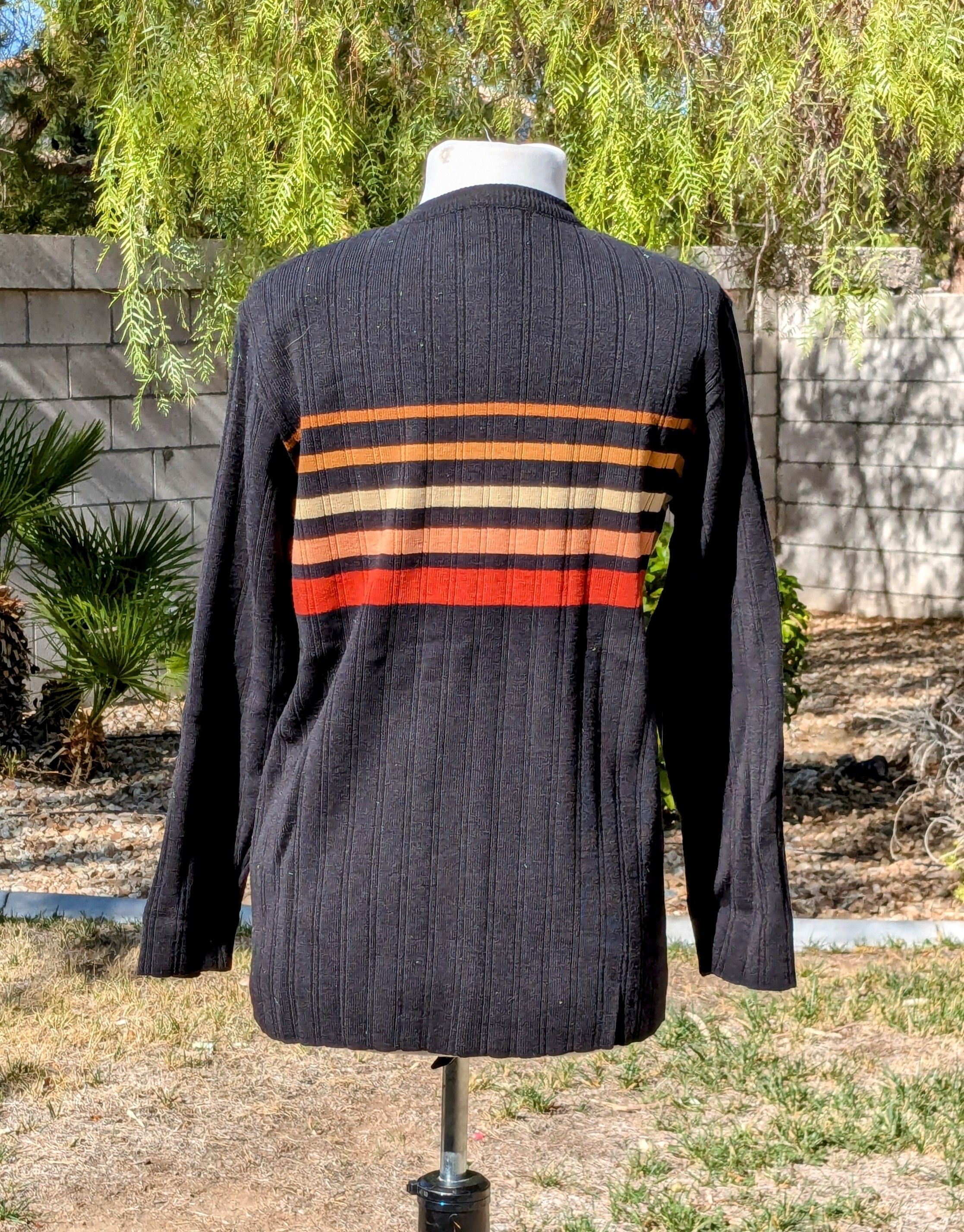Other VTG Adolfo Striped Lamb's Wool/Acrylic Cardigan Sweater Size S / US 4 / IT 40 - 4 Thumbnail