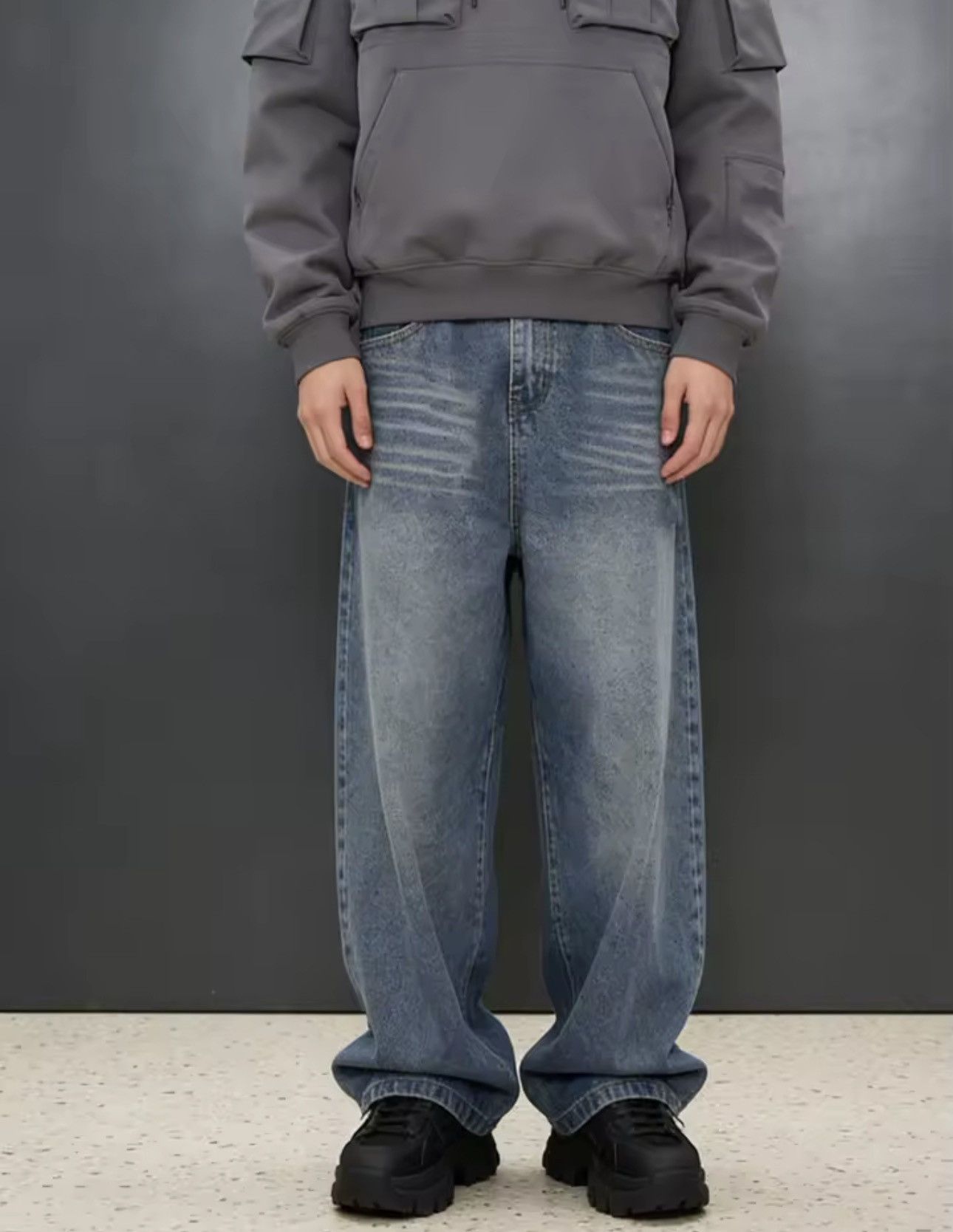 Jean Classic Loose Y2k Streetwear Baggy Jeans Pants Size US 30 / EU 46 - 4 Thumbnail