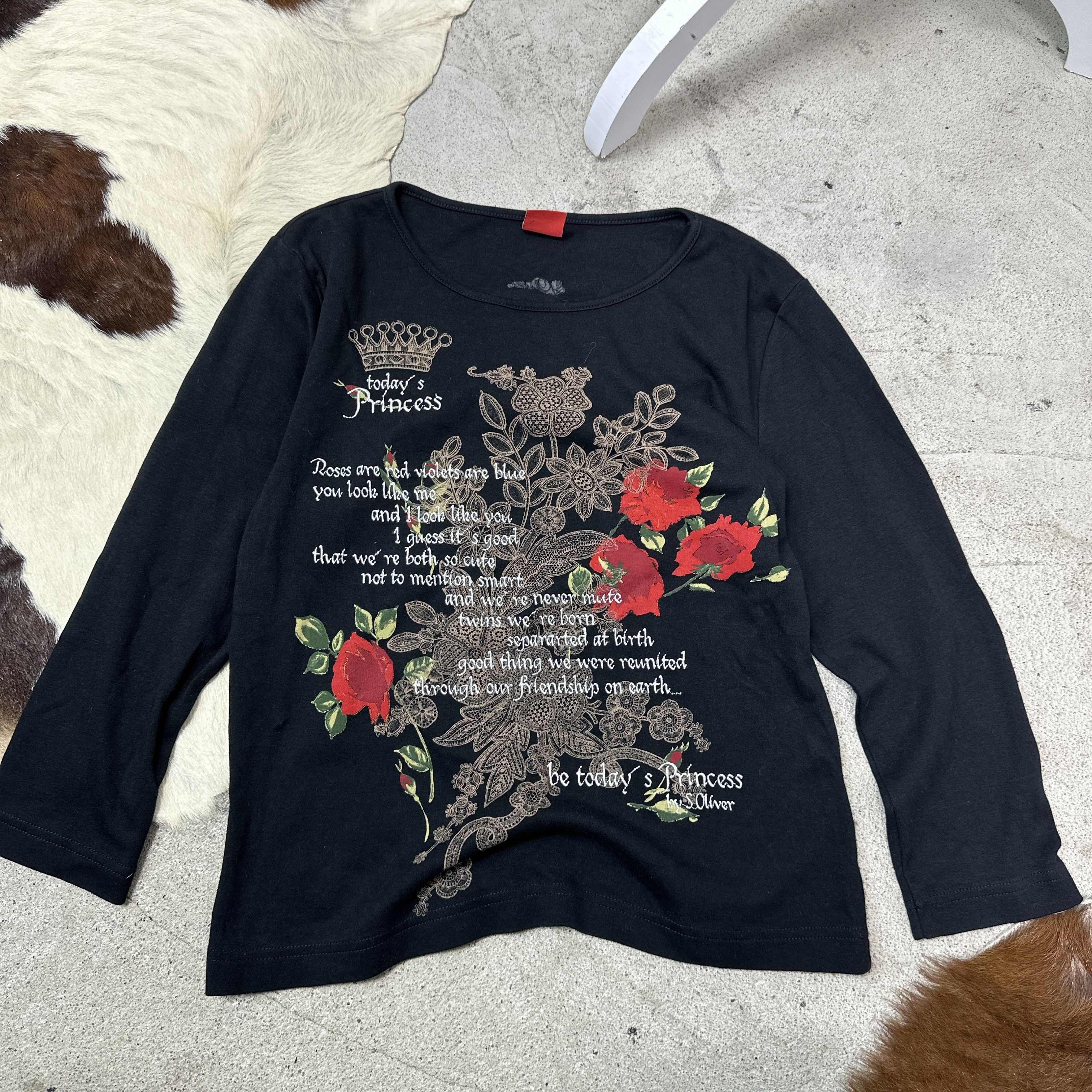 Vintage Vintage Avant Garde Printed Soul Mates Longsleeve Y2K Size M / US 6-8 / IT 42-44 - 2 Thumbnail