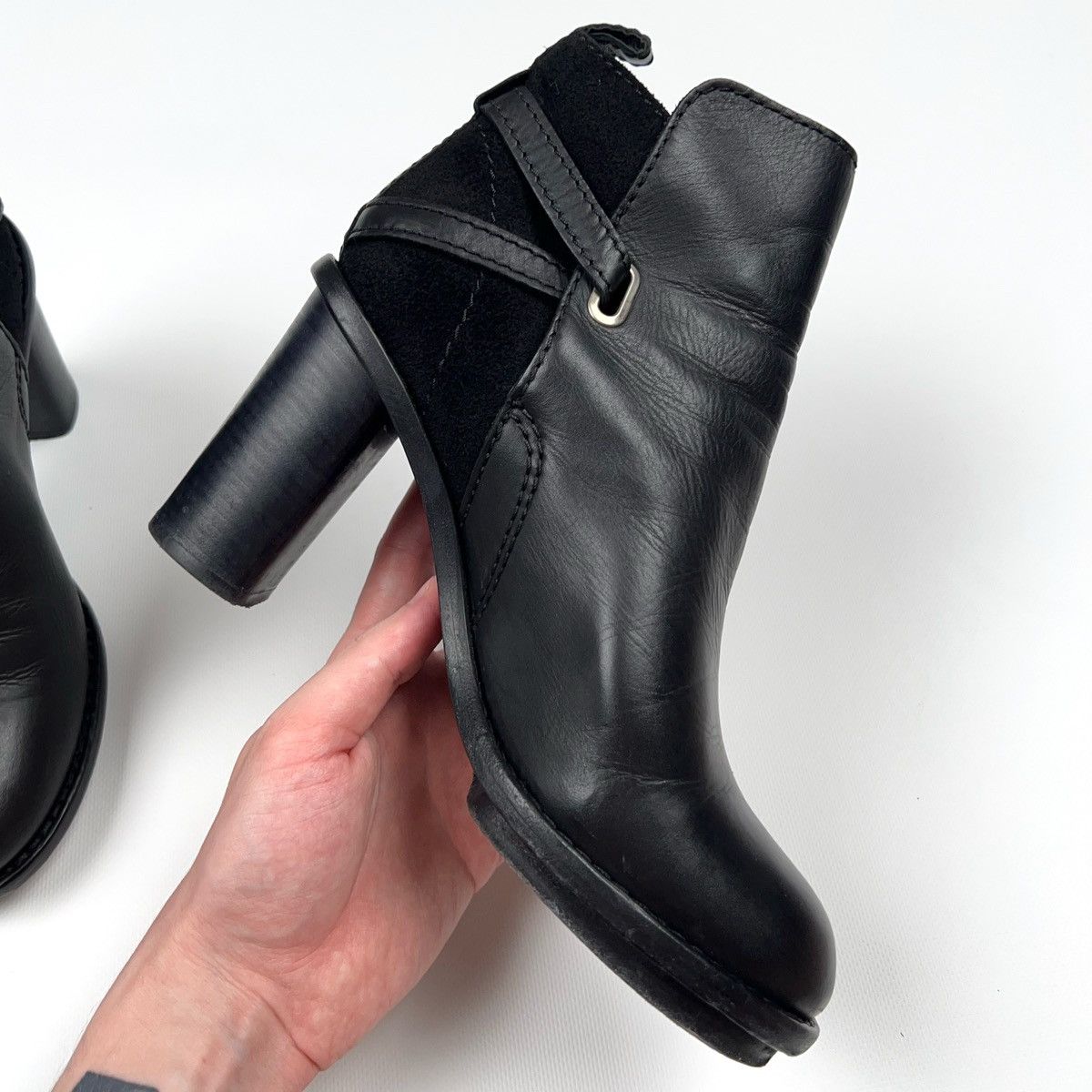 Acne Studios Acne Studios Black Leather Ankle Boots Shoes Size US 10 / IT 40 - 12 Thumbnail