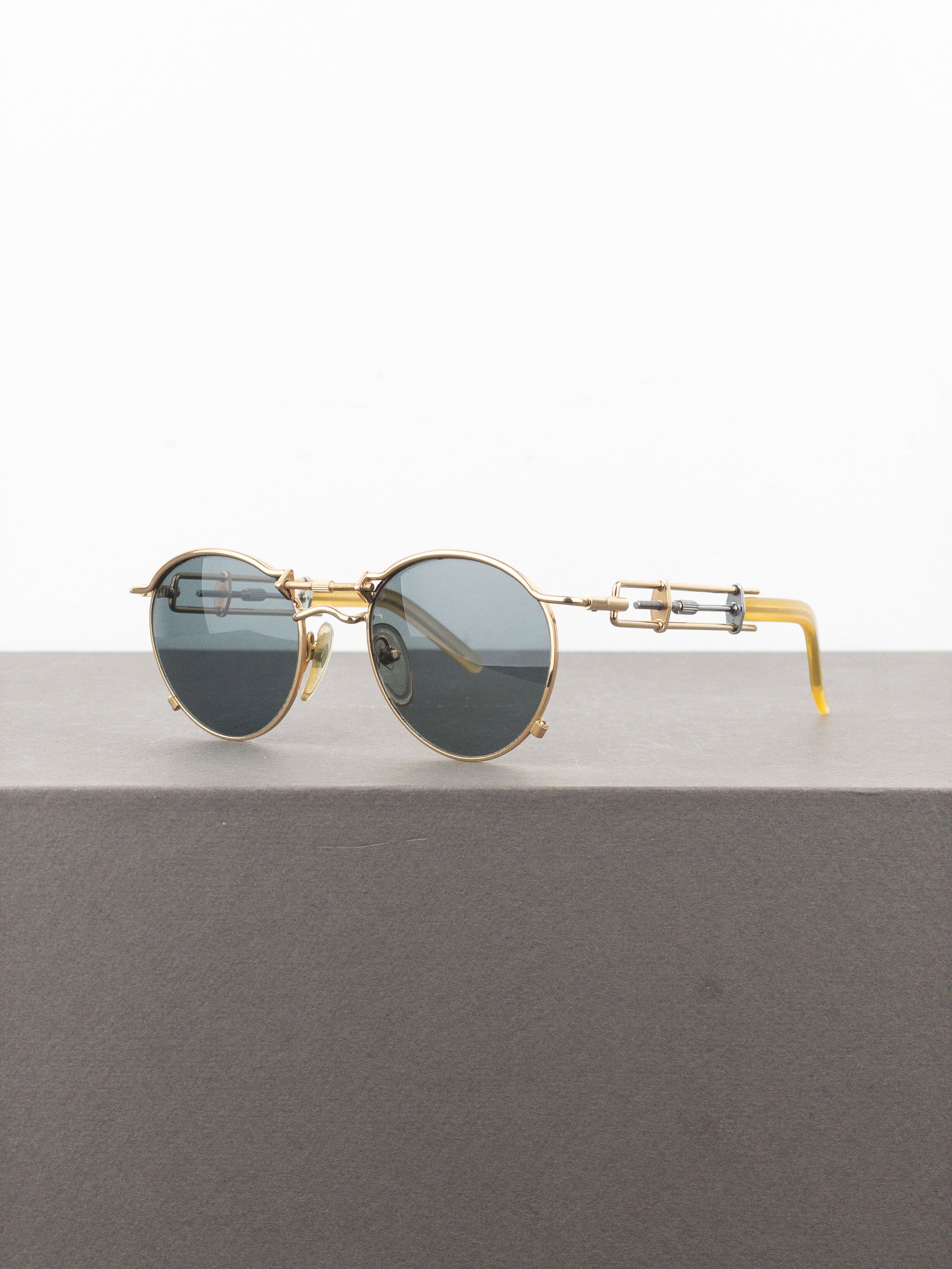Jean Paul Gaultier 1990s Jean Paul Gaultier Gold Sunglasses | Grailed