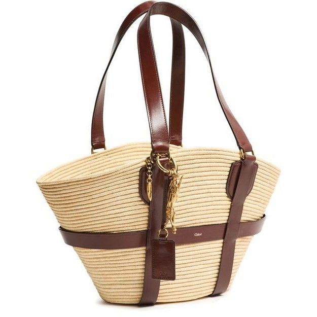 Chloe Chloe Kerala 25 Dark Ebony Raffia Effect Basket Shoulder Bag Size ONE SIZE - 2 Thumbnail