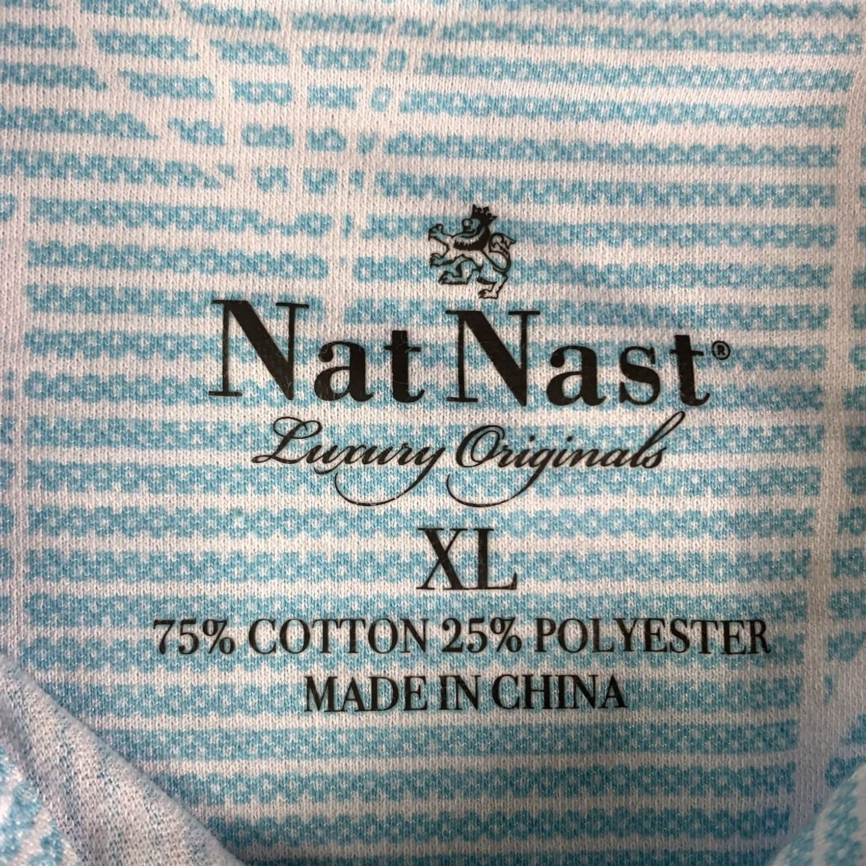 Nat Nast Nat Nast Polo Shirt Mens XL Blue Striped Short Sleeve Logo Beach Size US XL / EU 56 / 4 - 2 Thumbnail